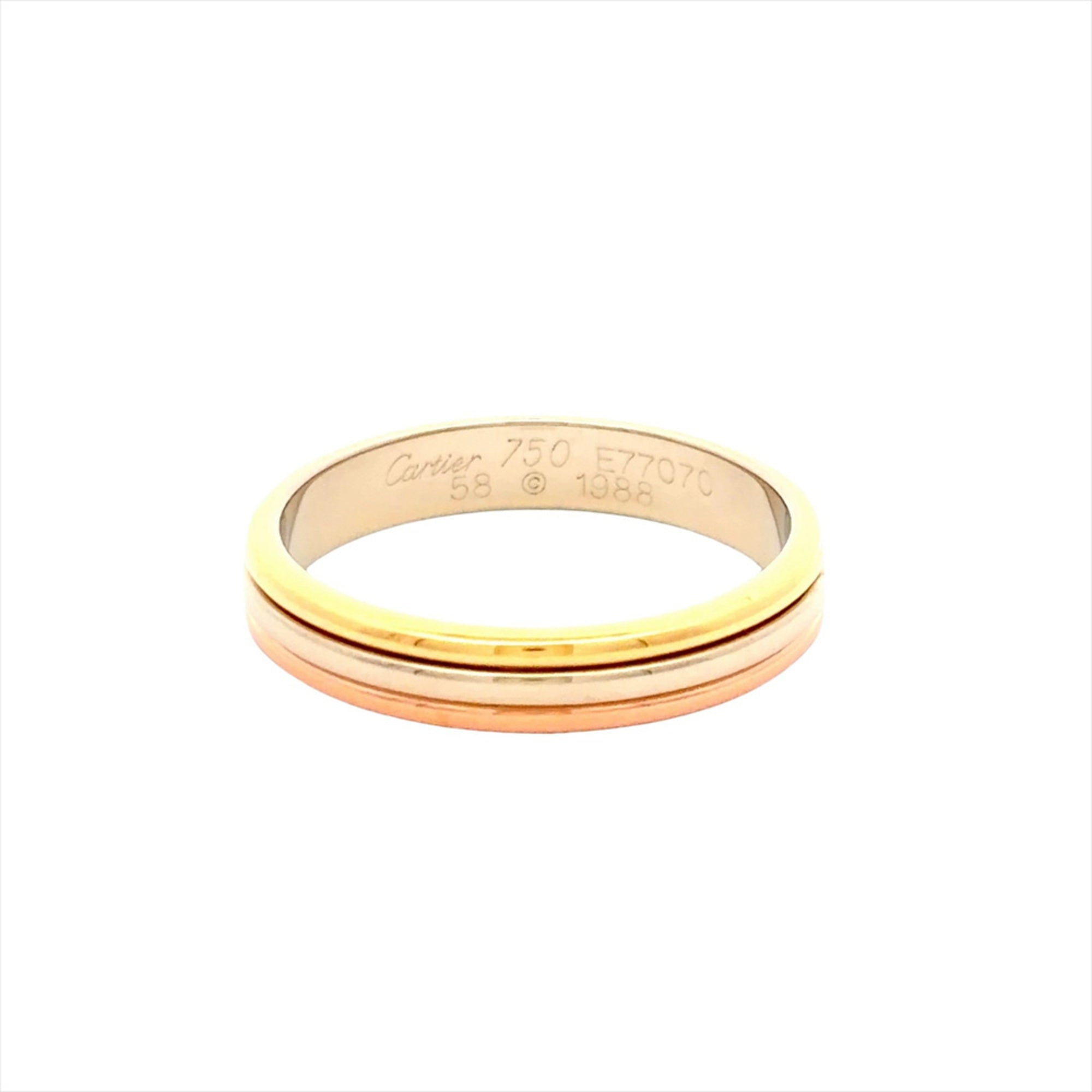 Cartier Louis Cartier Yellow Gold (18K) Pink Gold (18K) White Gold (18K) Band Ring (Pre-Owned)
