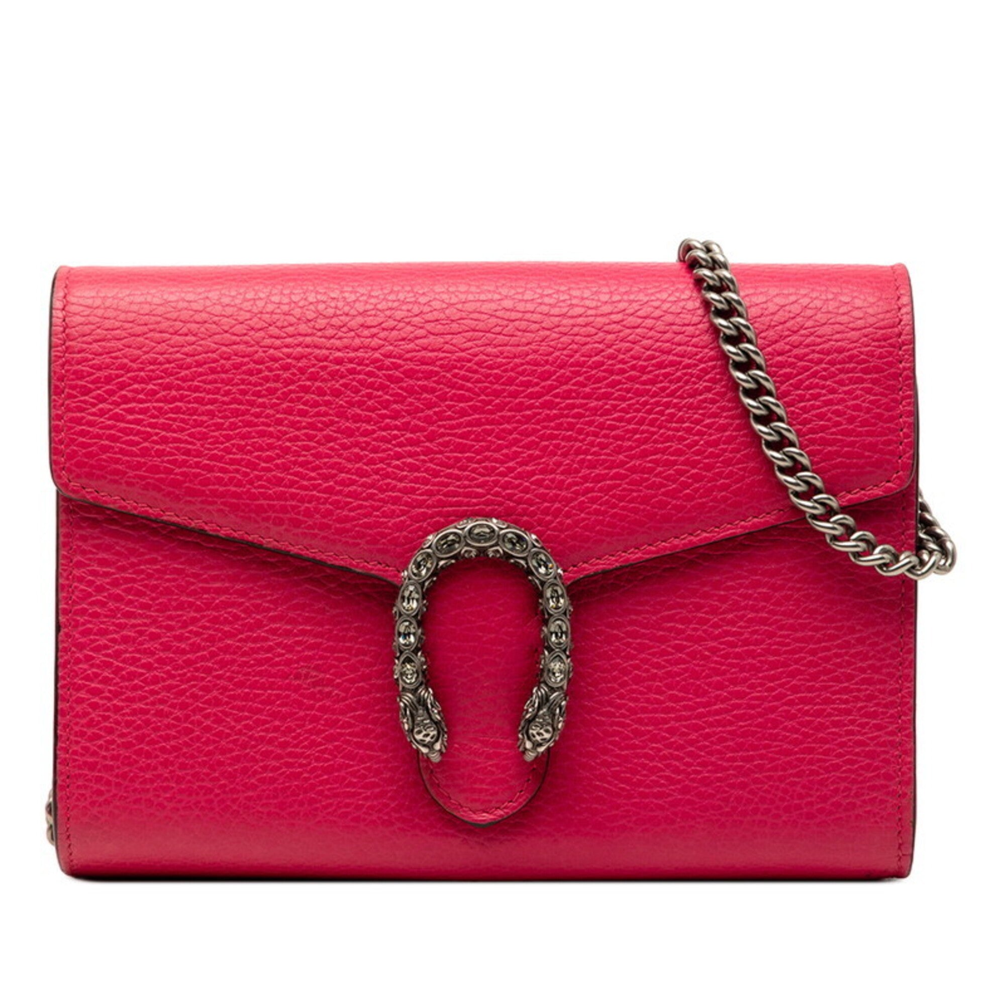 Gucci Pink Leather Shoulder Bag (Pre-Owned)