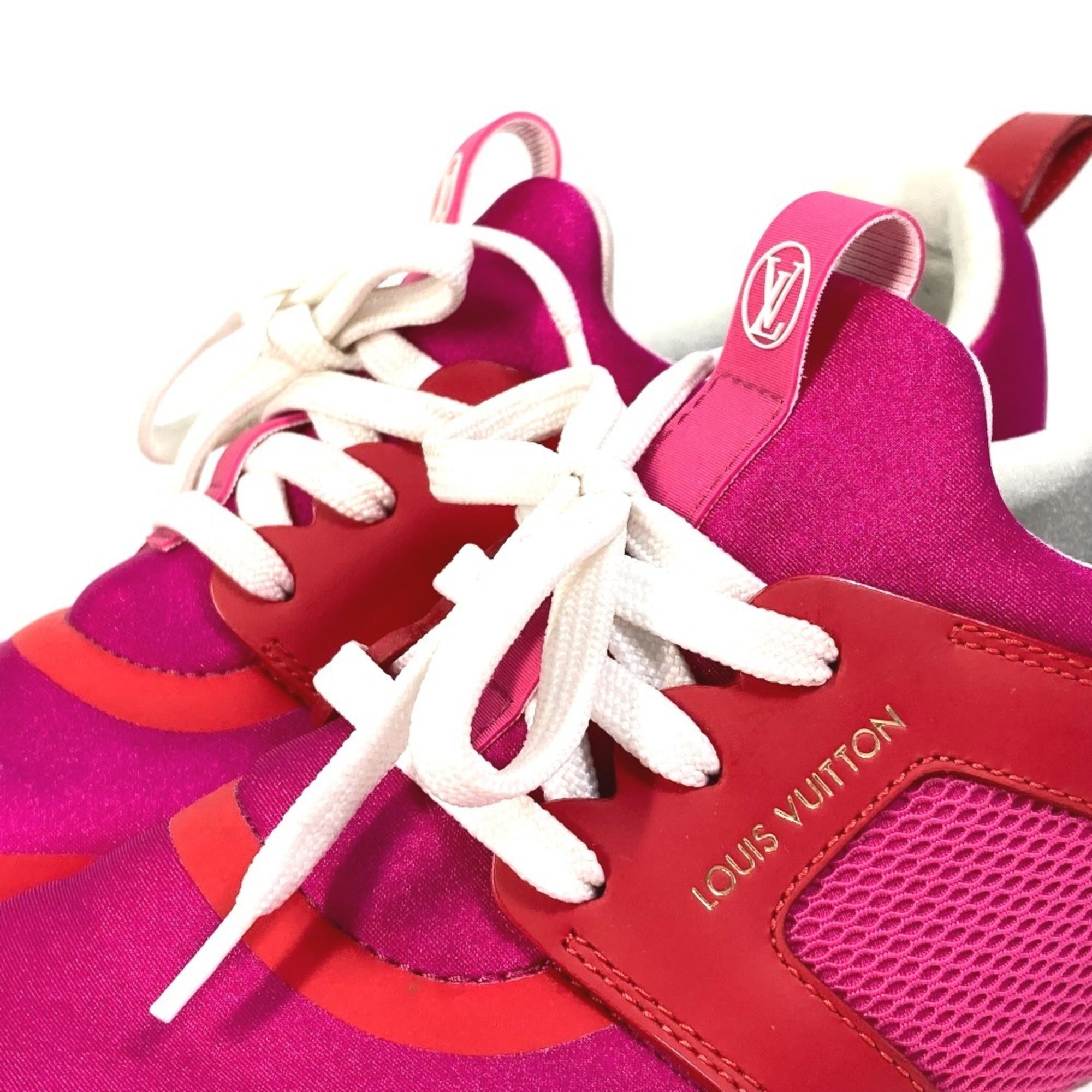 Louis Vuitton Pink Red Color Sneakers (Pre-Owned)