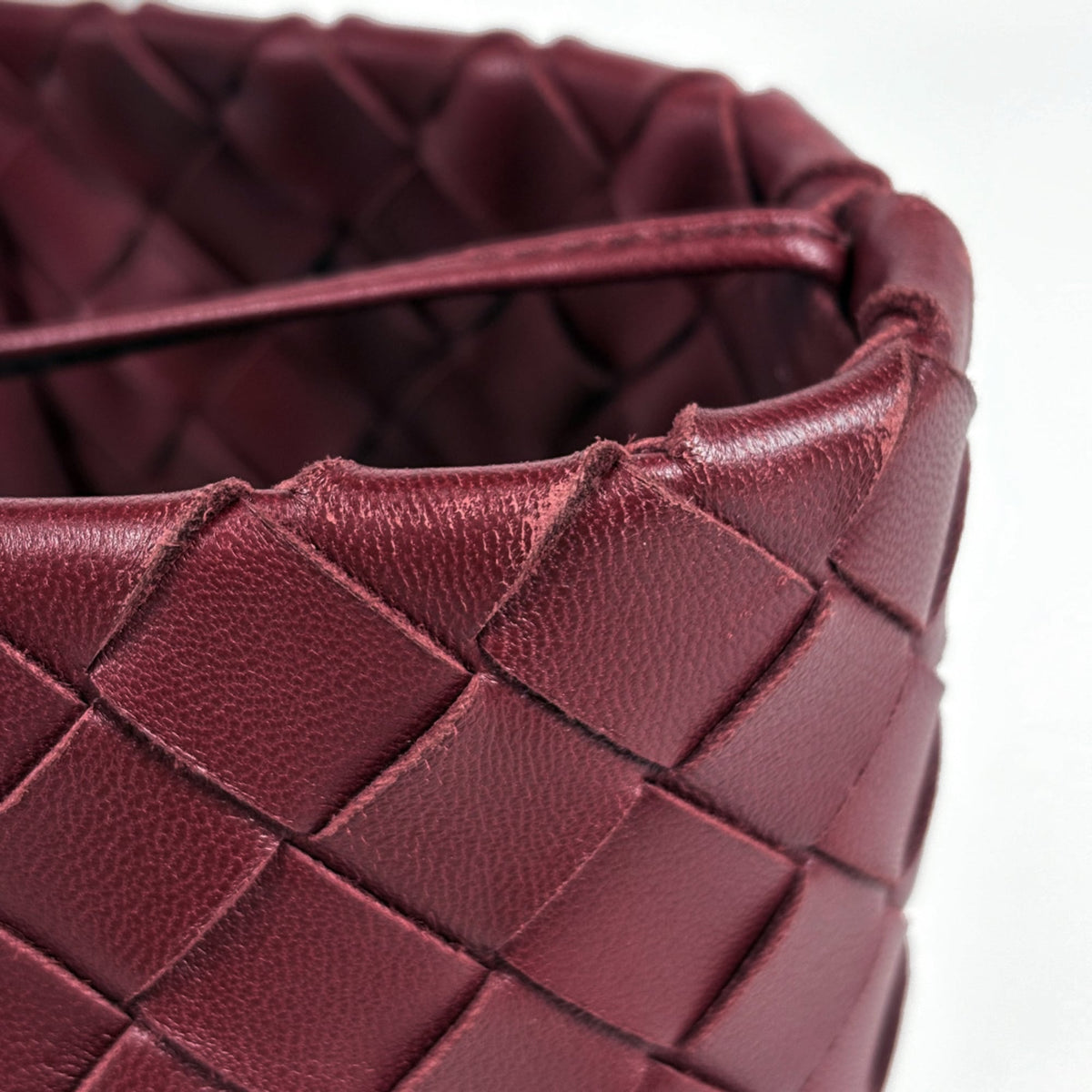 Bottega Veneta Bordeaux Leather Handbag (Pre-Owned)