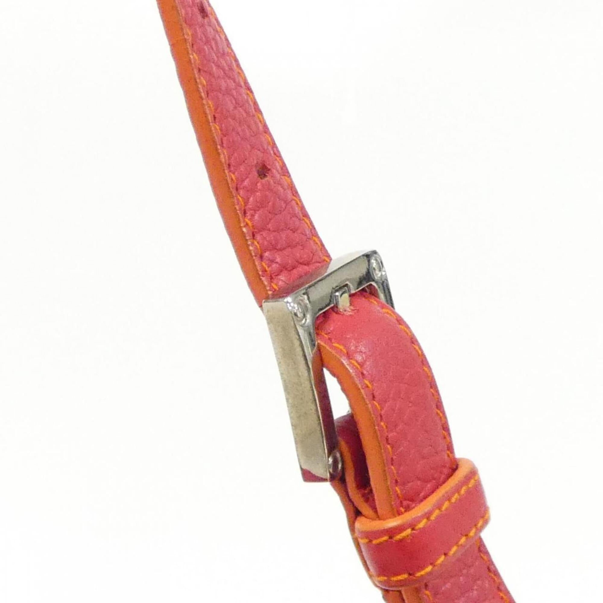 Loewe Red Color Leather Shoulder Bag (Pre-Owned)