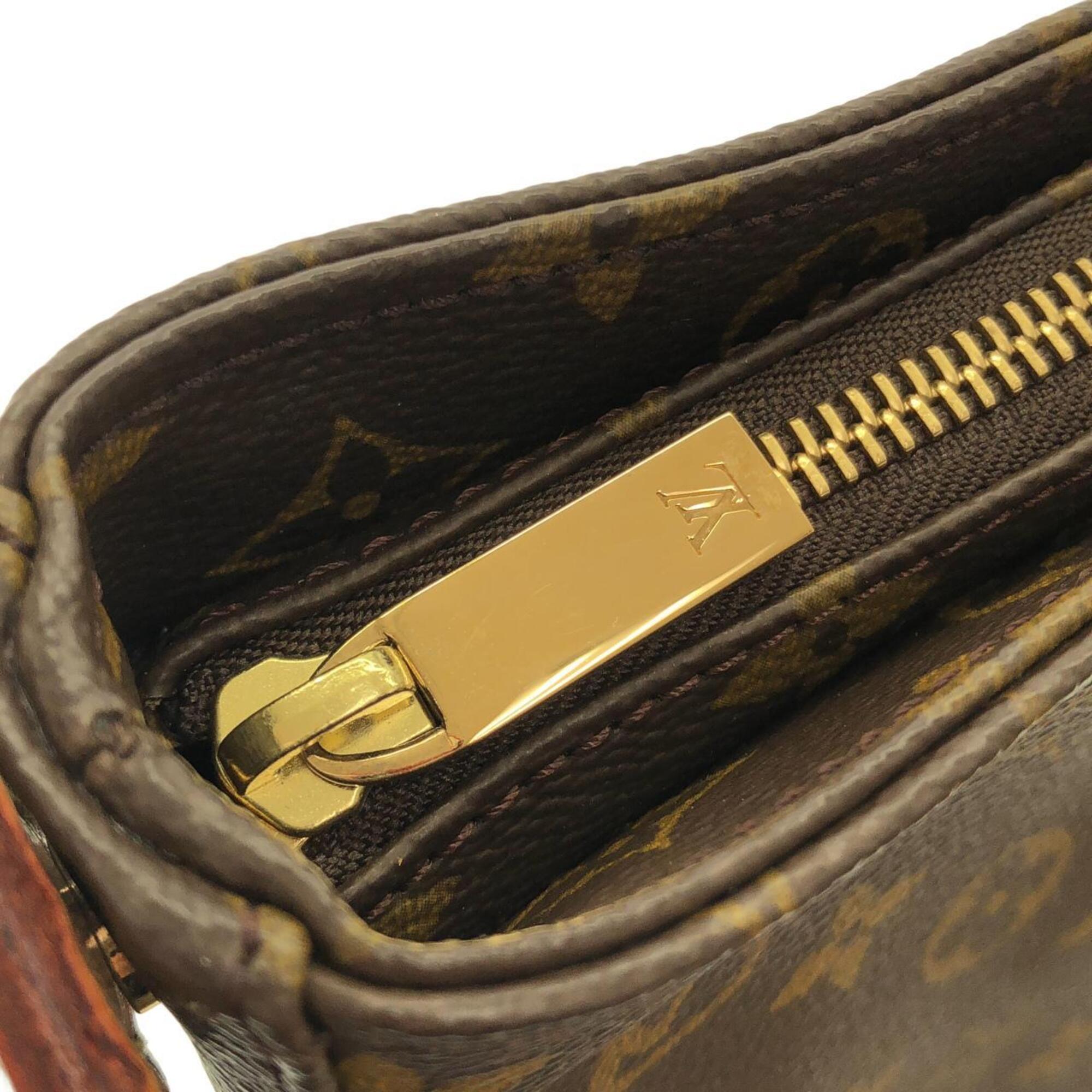 Louis Vuitton Brown Coated Canvas Shoulder Bag (Pre-Owned)