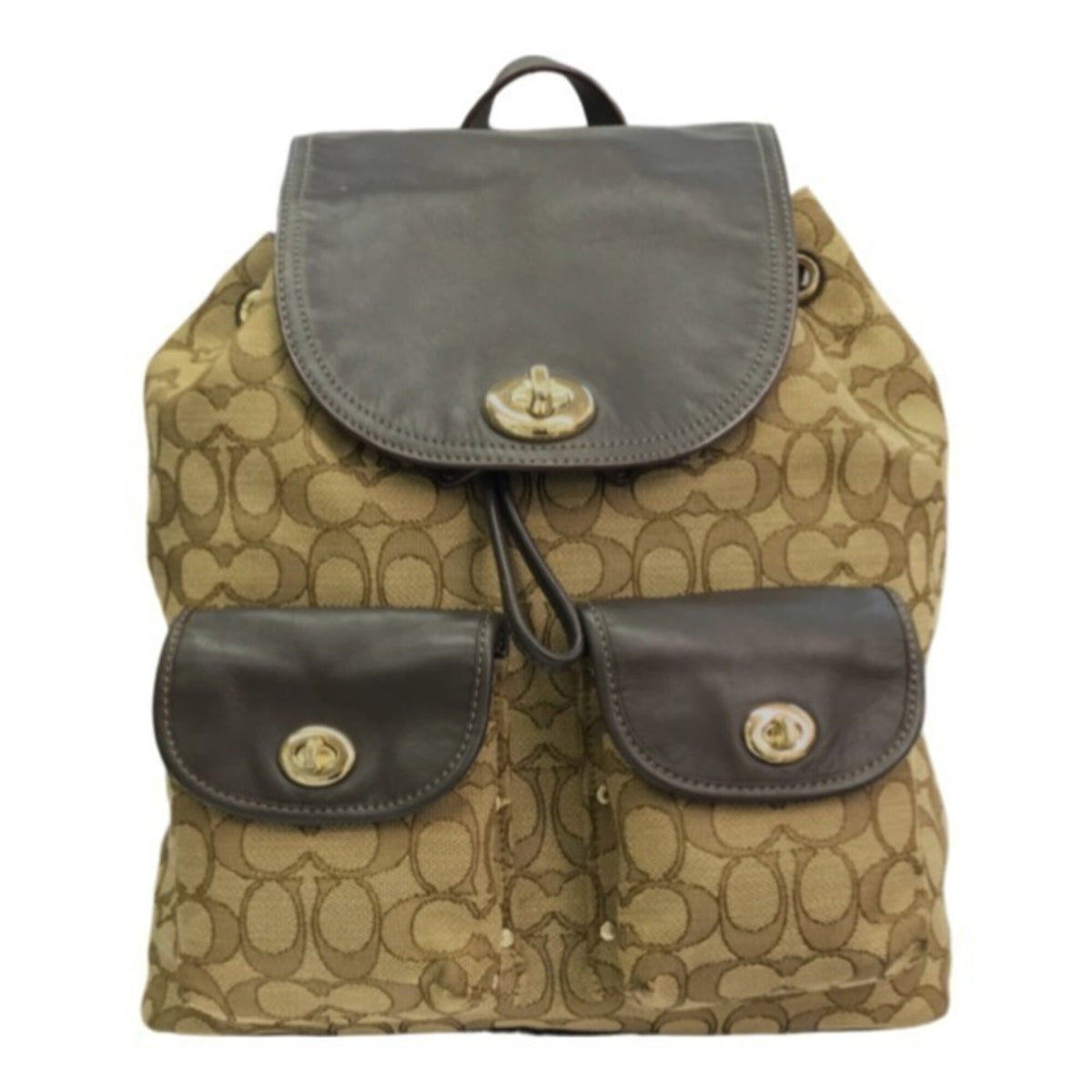 Coach Beige Brown Khaki Backpack (Pre-Owned)