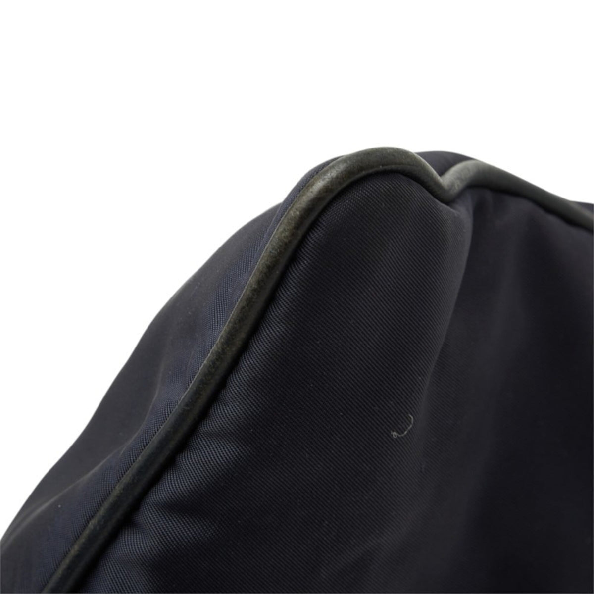 Prada Navy Nylon Leather Shoulder Bag (Pre-Owned)