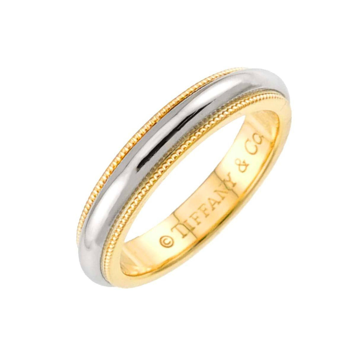 Tiffany Yellow Gold (18K) Platinum 950 Band Ring (Pre-Owned)