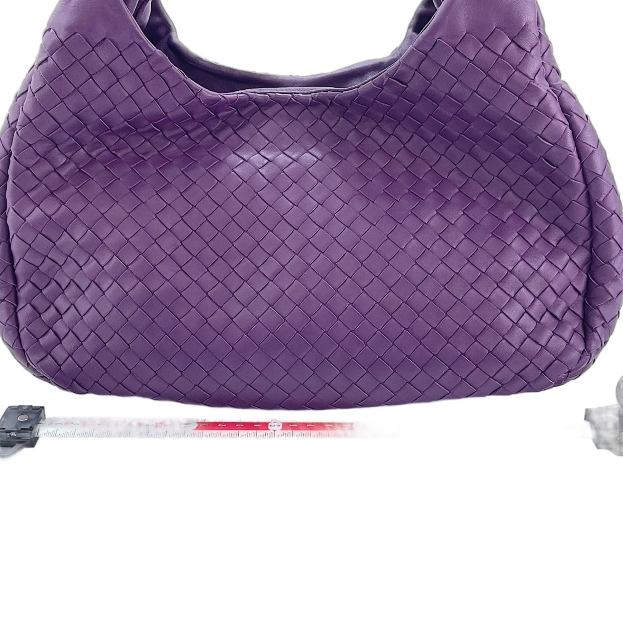 Bottega Veneta Intrecciato Purple Intrecciato Shoulder Bag (Pre-Owned)