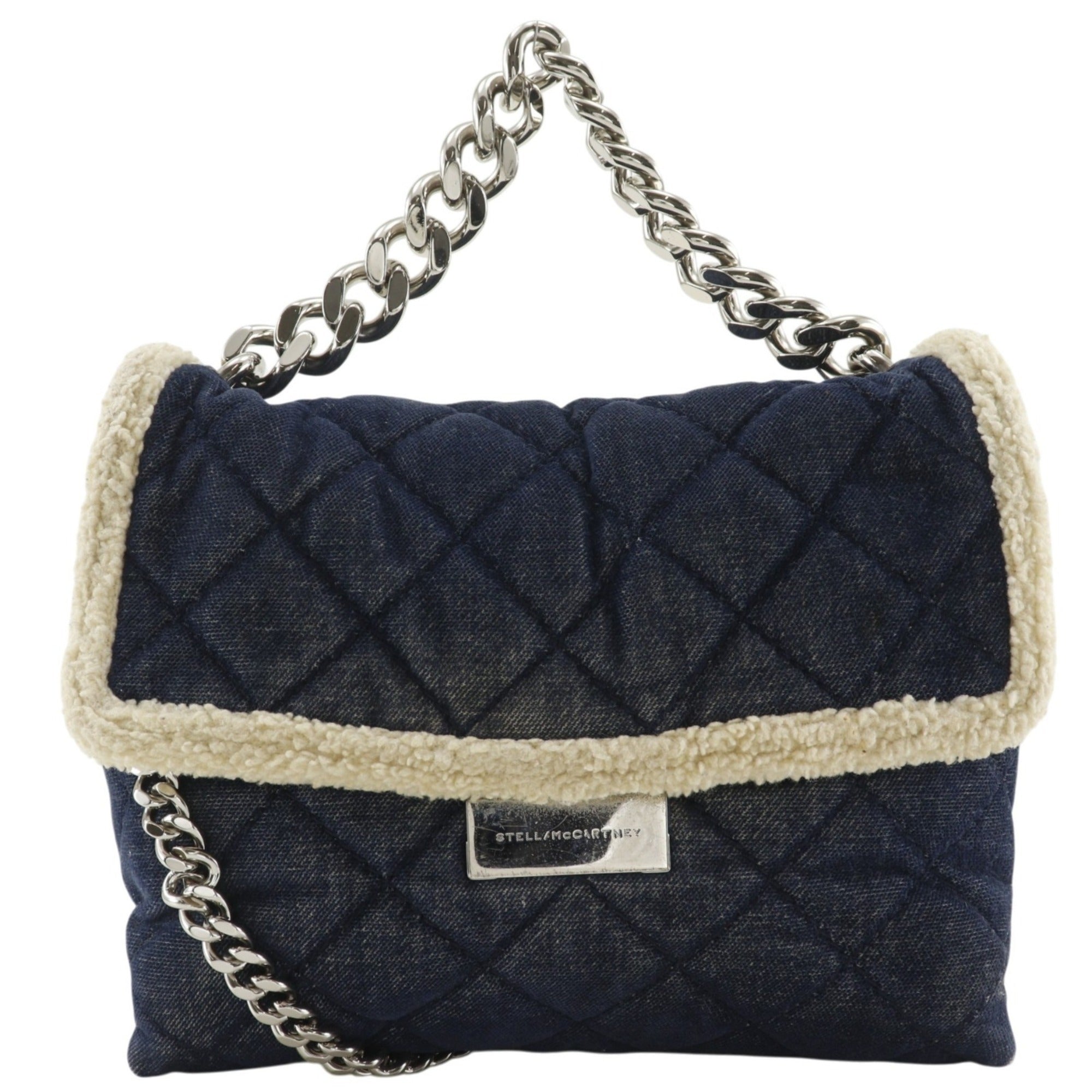 Stella Mccartney Blue Quilting Denim Shoulder Bag (Pre-Owned)