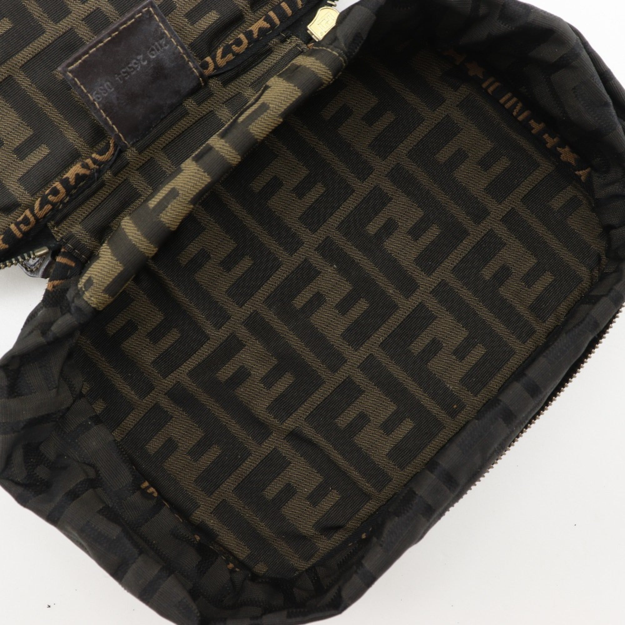 Fendi Brown Nylon Canvas Pouch (Pre-Owned)