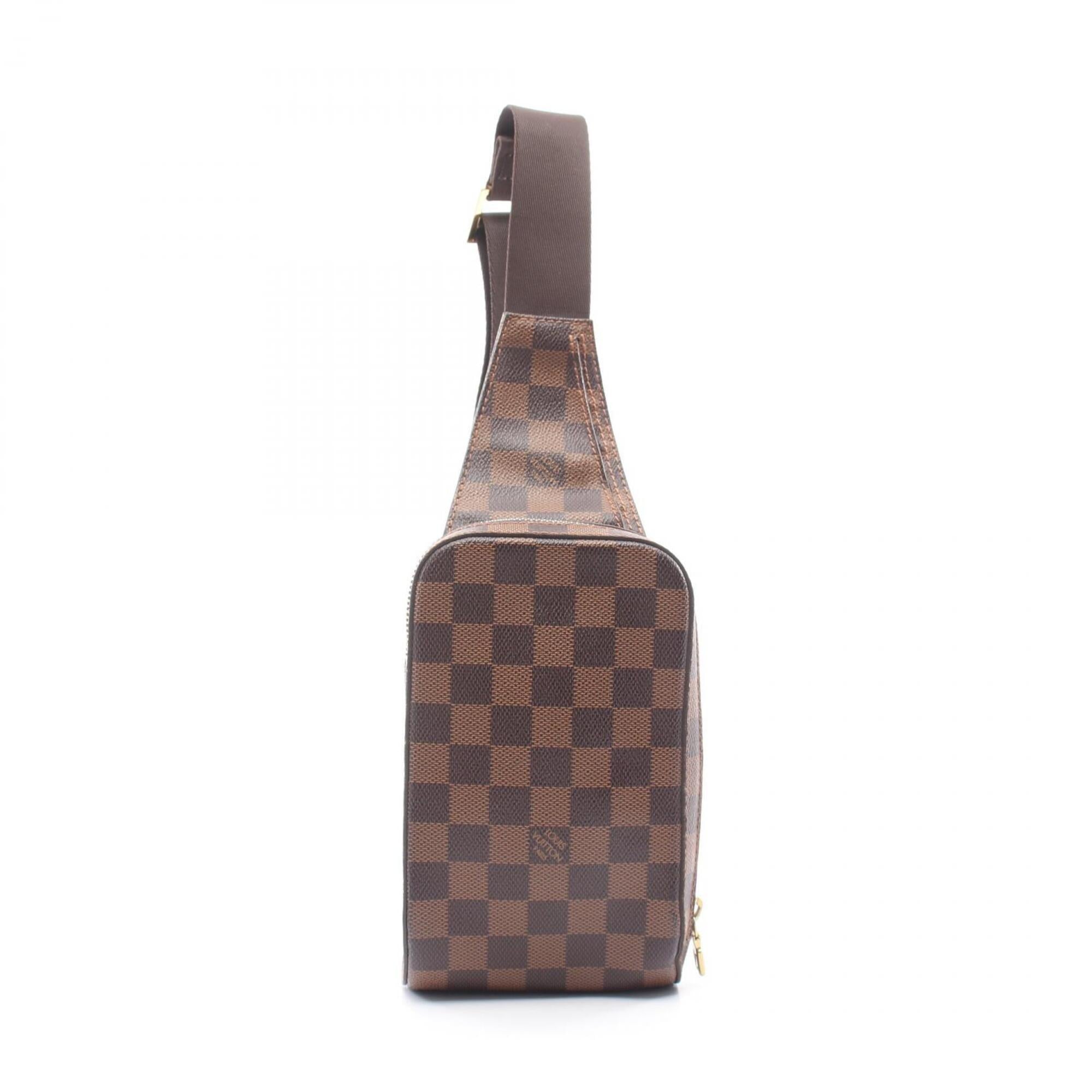Louis Vuitton Brown Coated Canvas Pvc Damier Canvas Leather Fanny Pack Handbag (Pre-Owned)
