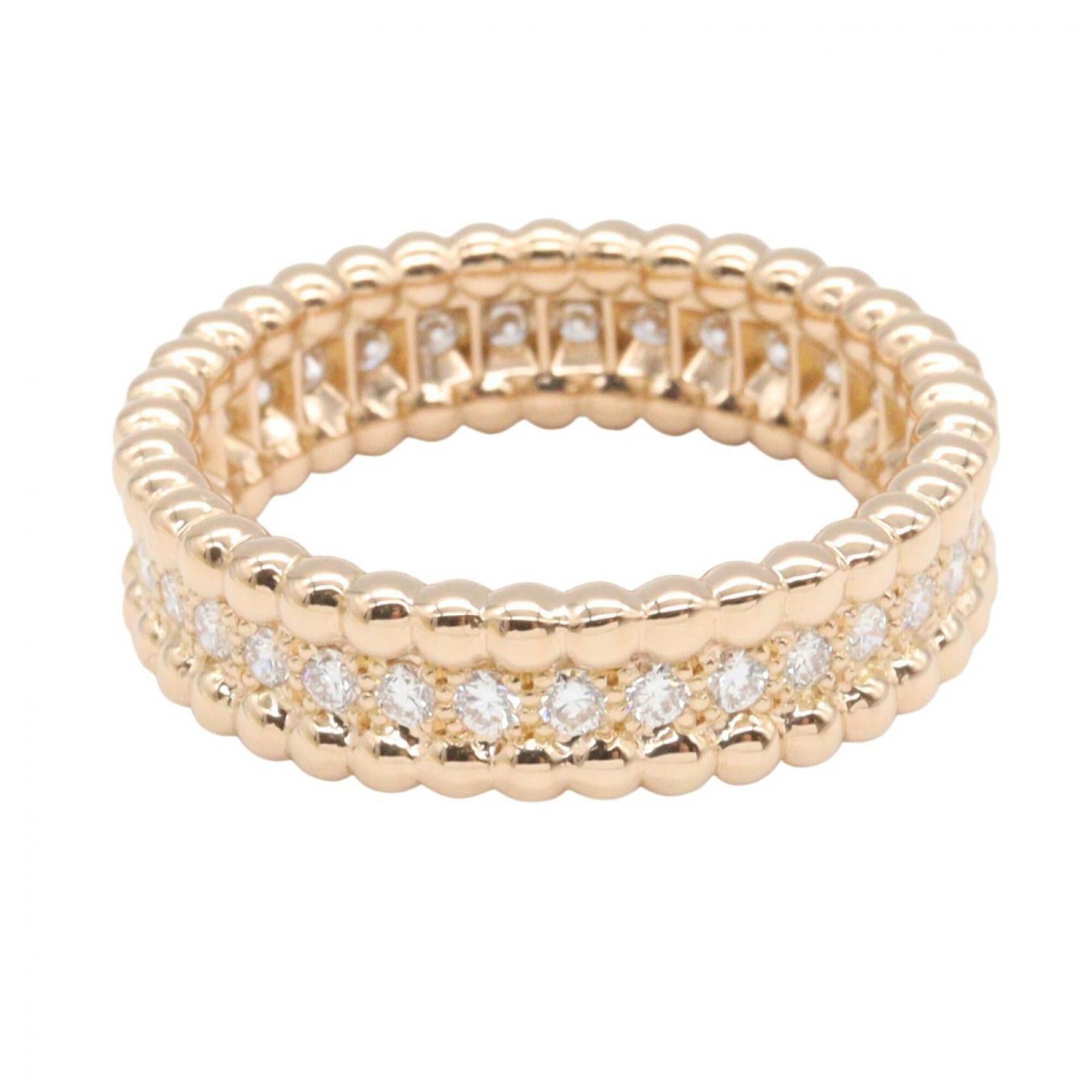 Van Cleef & Arpels Gold Clear Pink Gold (18K) Band Ring (Pre-Owned)