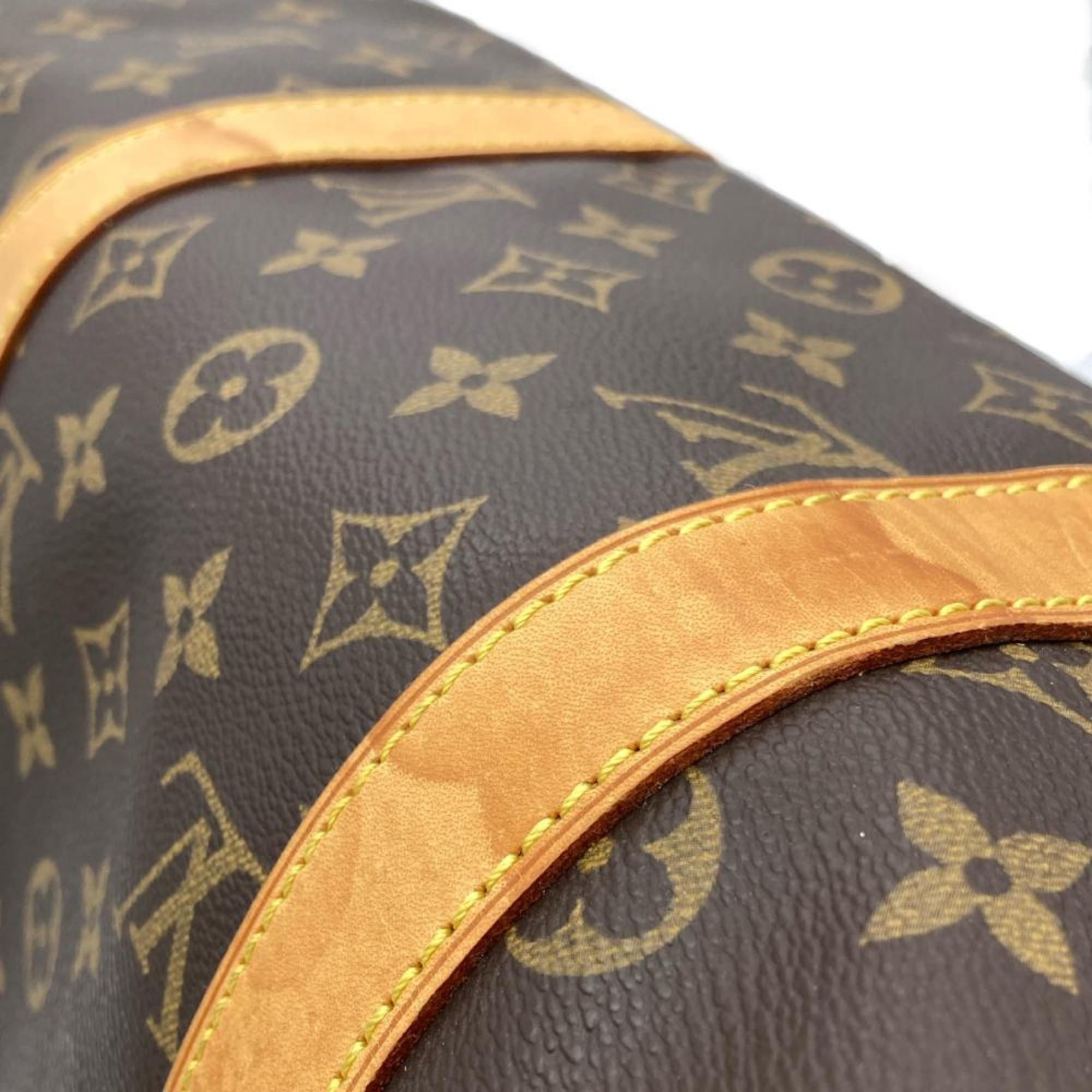 Louis Vuitton Monogram Brown Monogram Leather Boston Bag (Pre-Owned)