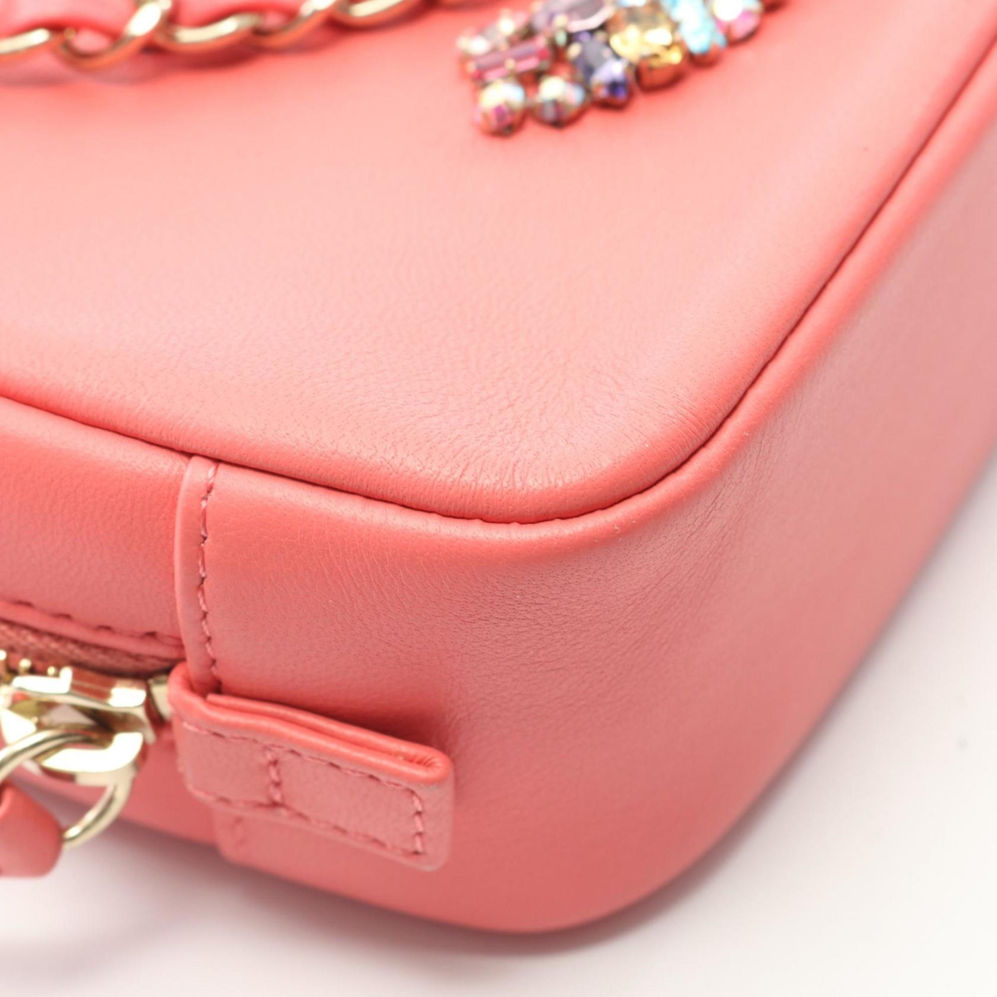 Chanel Pink Leather Shoulder Bag (Pre-Owned)