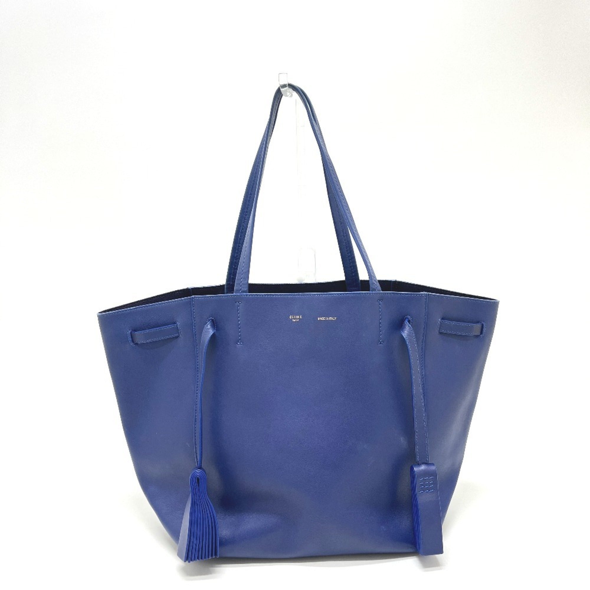 Celine Blue Leather Handbag Tote Bag (Pre-Owned)
