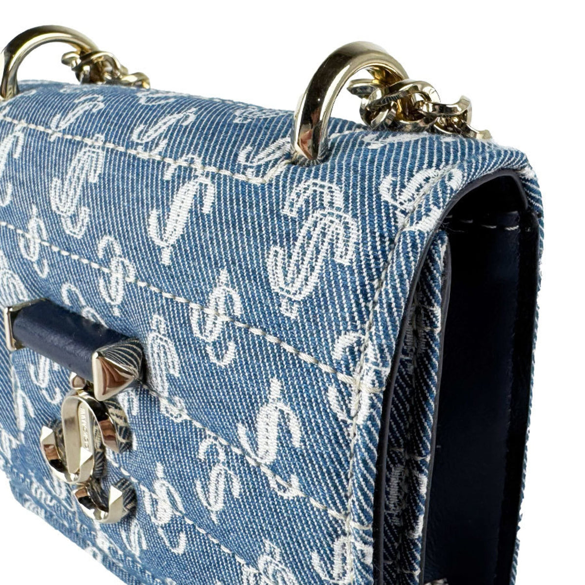 Jimmy Choo Blue Denim Shoulder Bag (Pre-Owned)