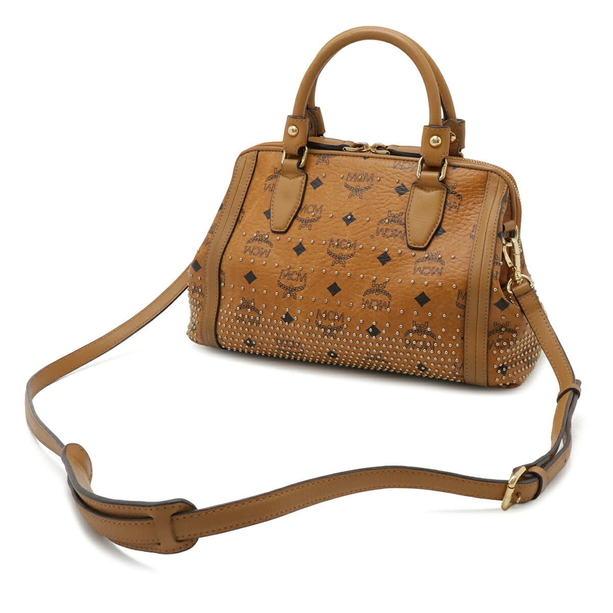 Mcm Pvc Leather Handbag Shoulder Bag (Pre-Owned)