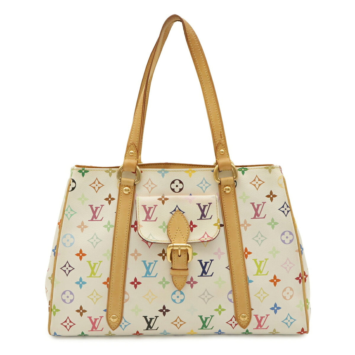Louis Vuitton Blanc Monogram Canvas Pvc Coated Canvas Shoulder Bag Tote Bag (Pre-Owned)