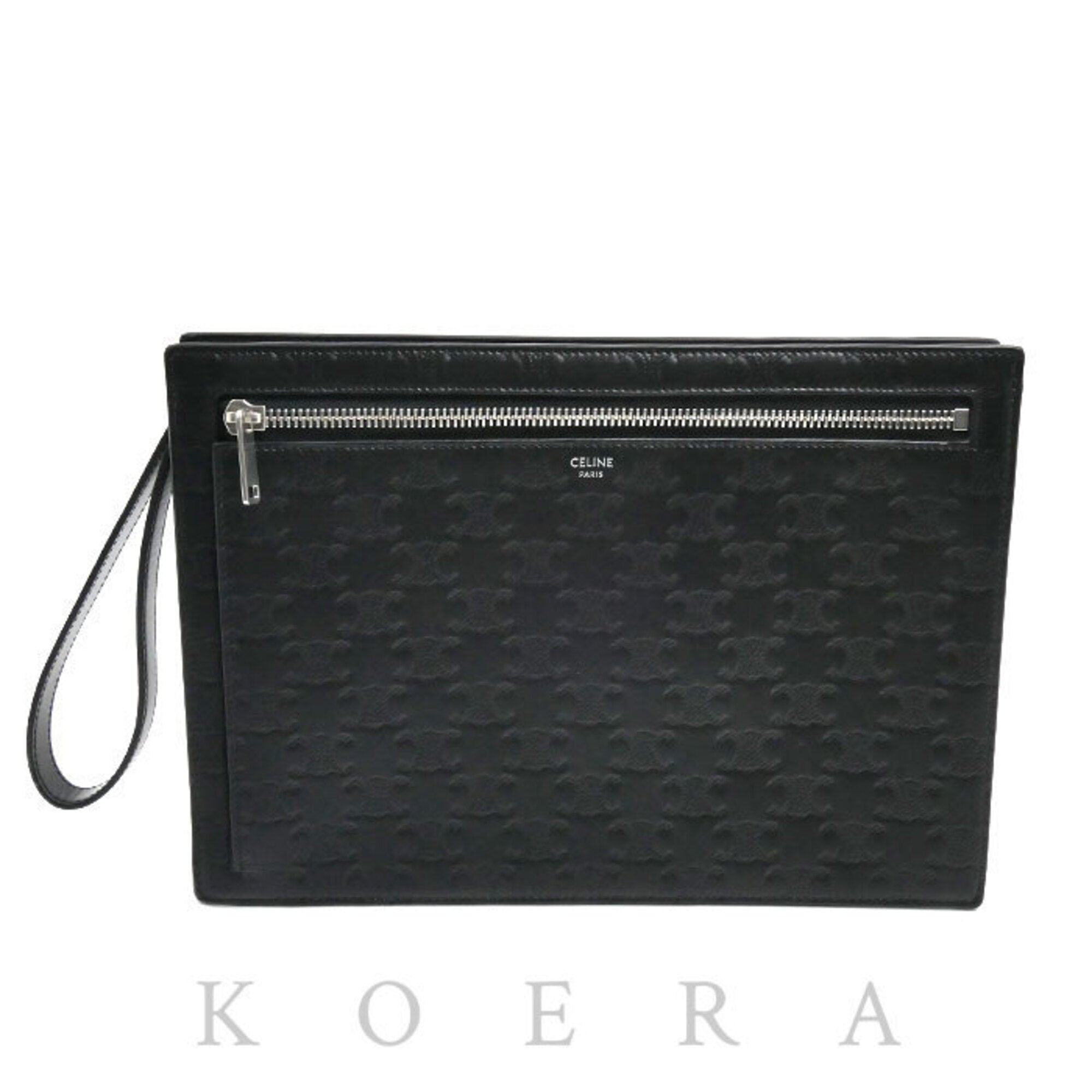 Celine Black Leather Clutch Bag (Pre-Owned)