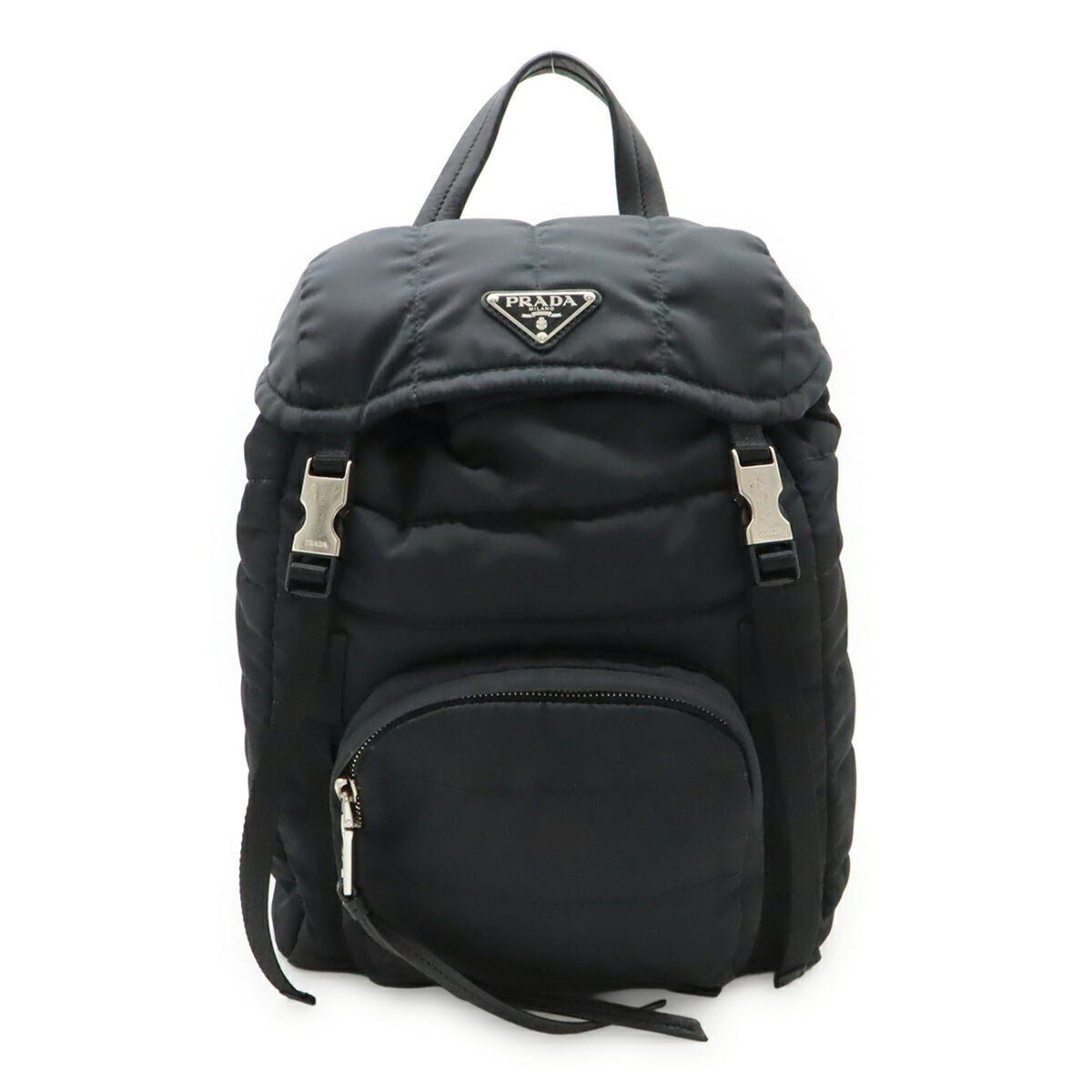 Prada Nero Nylon Leather Backpack (Pre-Owned)