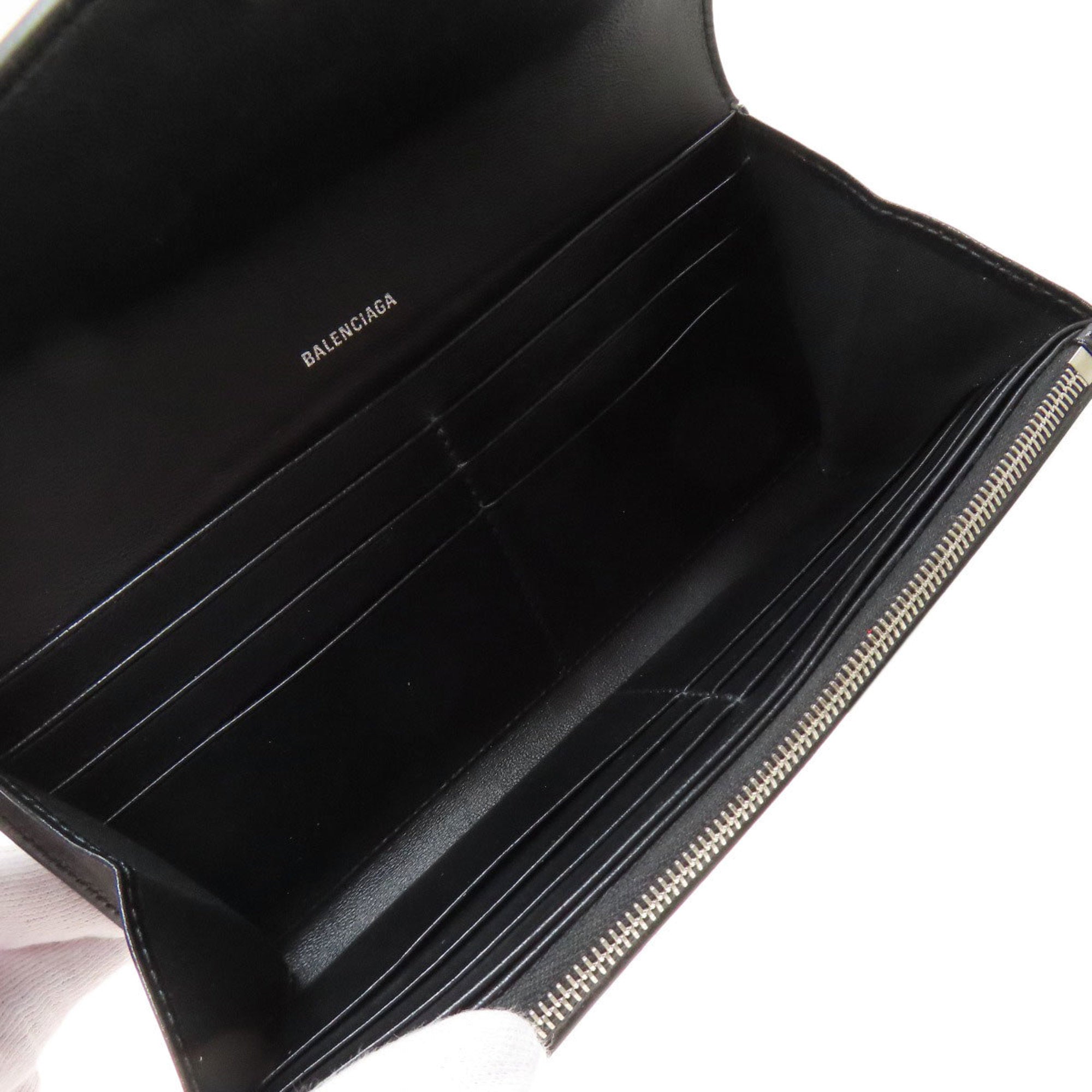 Balenciaga Black Leather Long Wallet (Bi-Fold) (Pre-Owned)