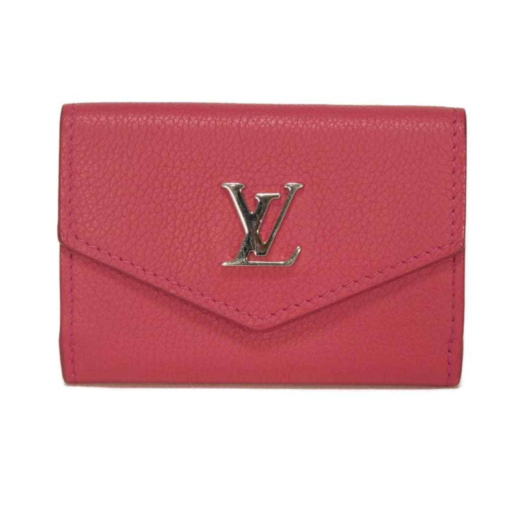 Louis Vuitton Pink Leather Wallet (Tri-Fold) (Pre-Owned)