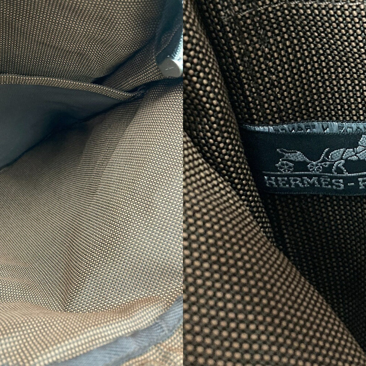 Hermes Brown Polyamide Polyester Backpack (Pre-Owned)