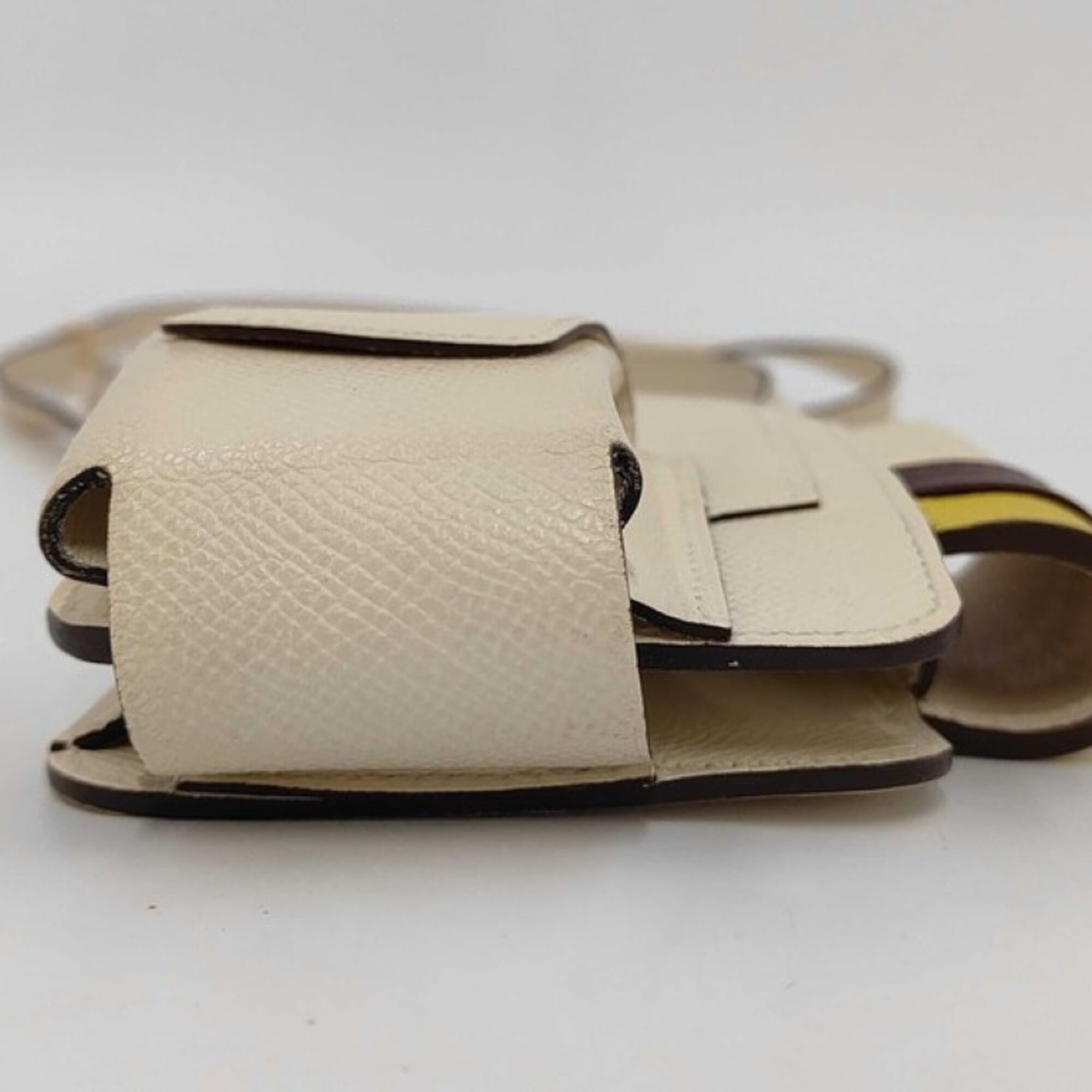 Hermes Brown White Yellow Epsom Leather Pouch (Pre-Owned)