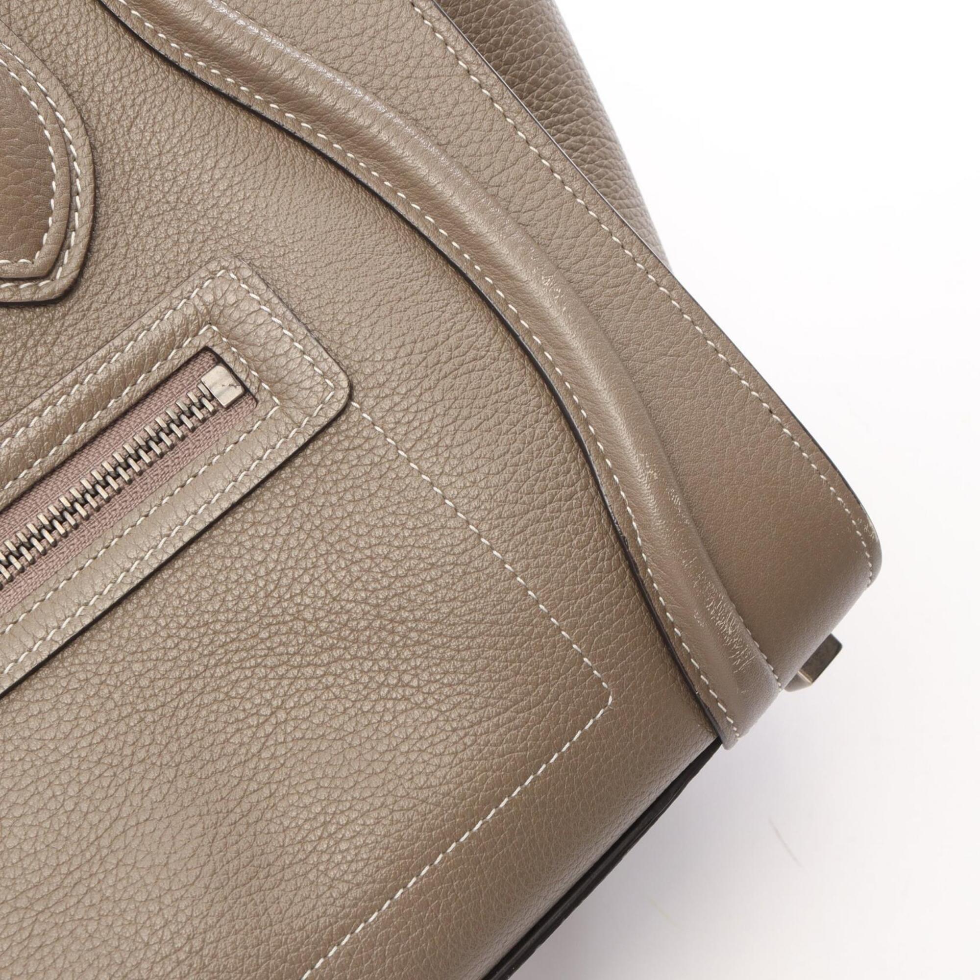 Celine Beige Leather Handbag Tote Bag (Pre-Owned)