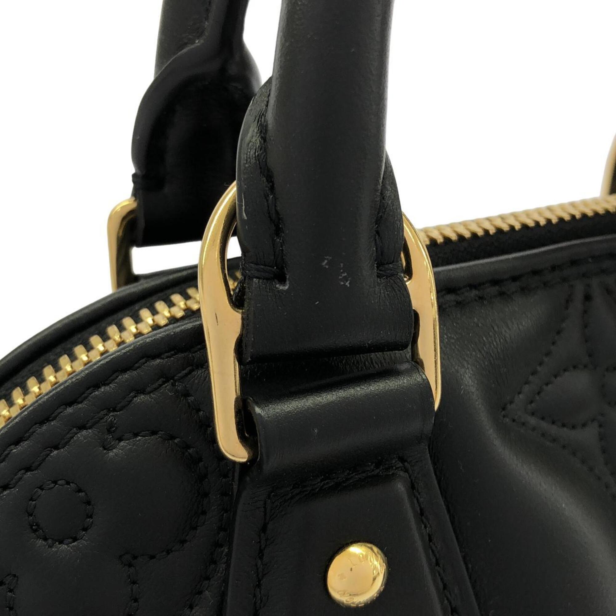 Louis Vuitton Black Leather Handbag (Pre-Owned)