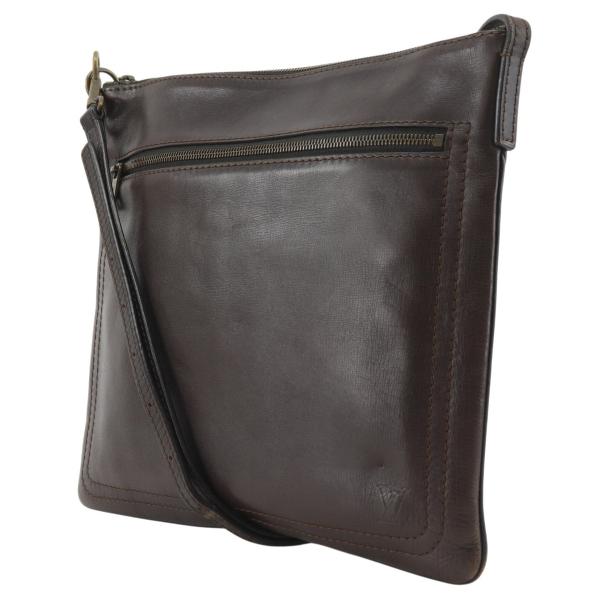 Louis Vuitton Brown Coffee Utah Leather Shoulder Bag (Pre-Owned)