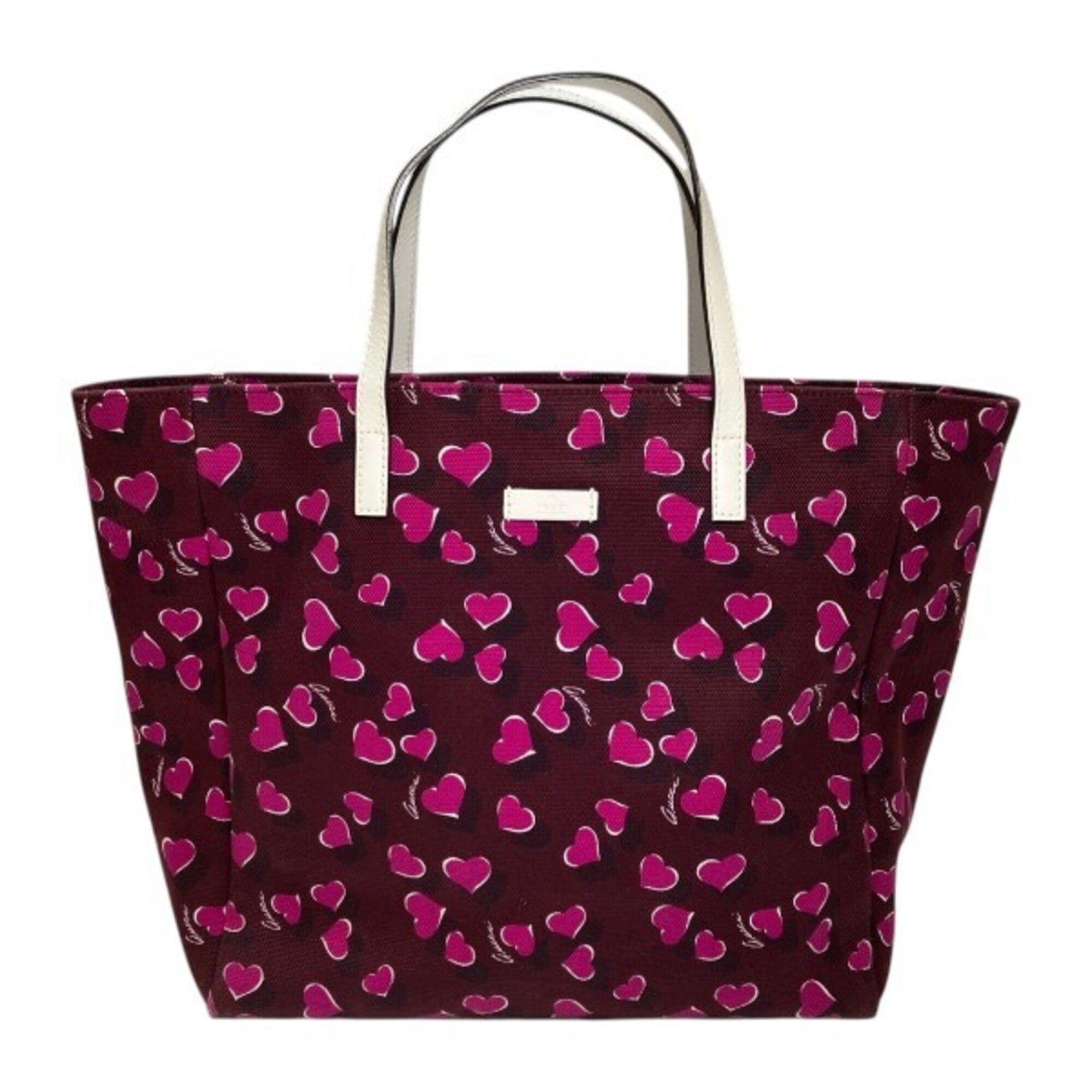 Gucci Purple Canvas Leather Handbag Tote Bag (Pre-Owned)