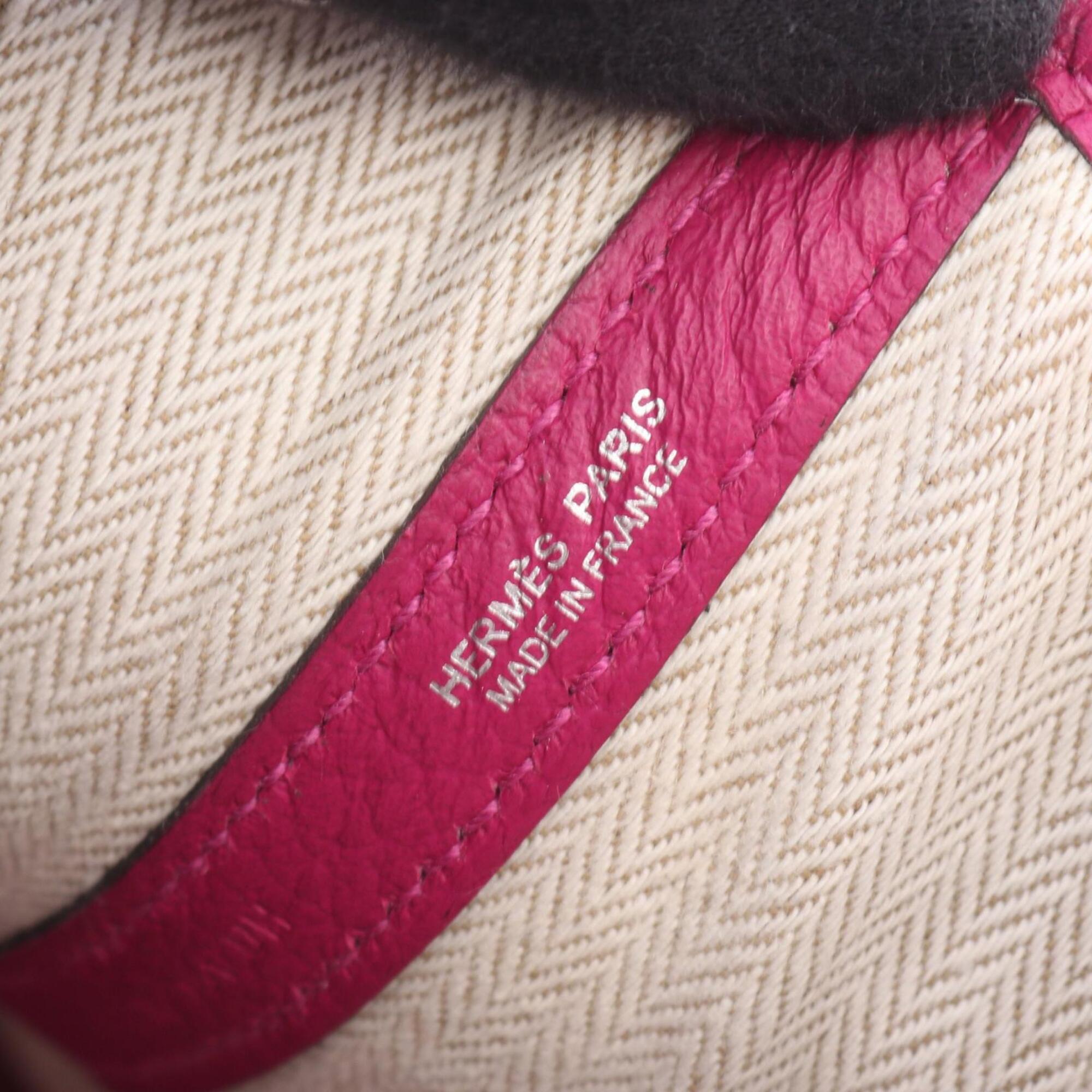 Hermes Pink Rose Purple Country Leather Handbag Tote Bag (Pre-Owned)