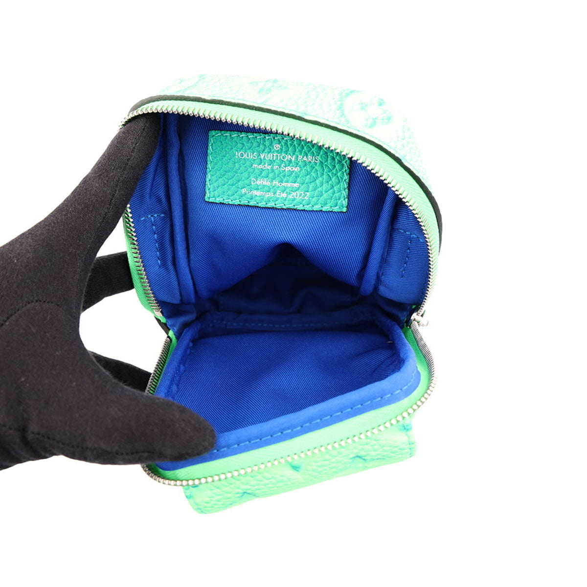 Louis Vuitton Blue Green Handbag Pouch Shoulder Bag (Pre-Owned)