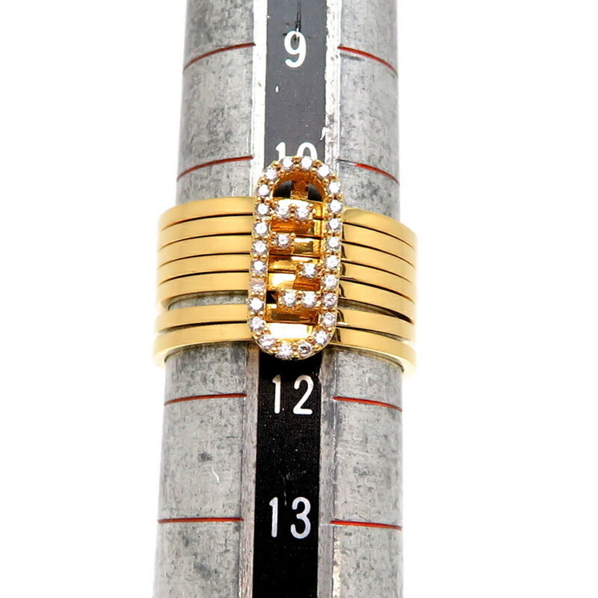 Fendi Gold Plating Band Ring (Pre-Owned)