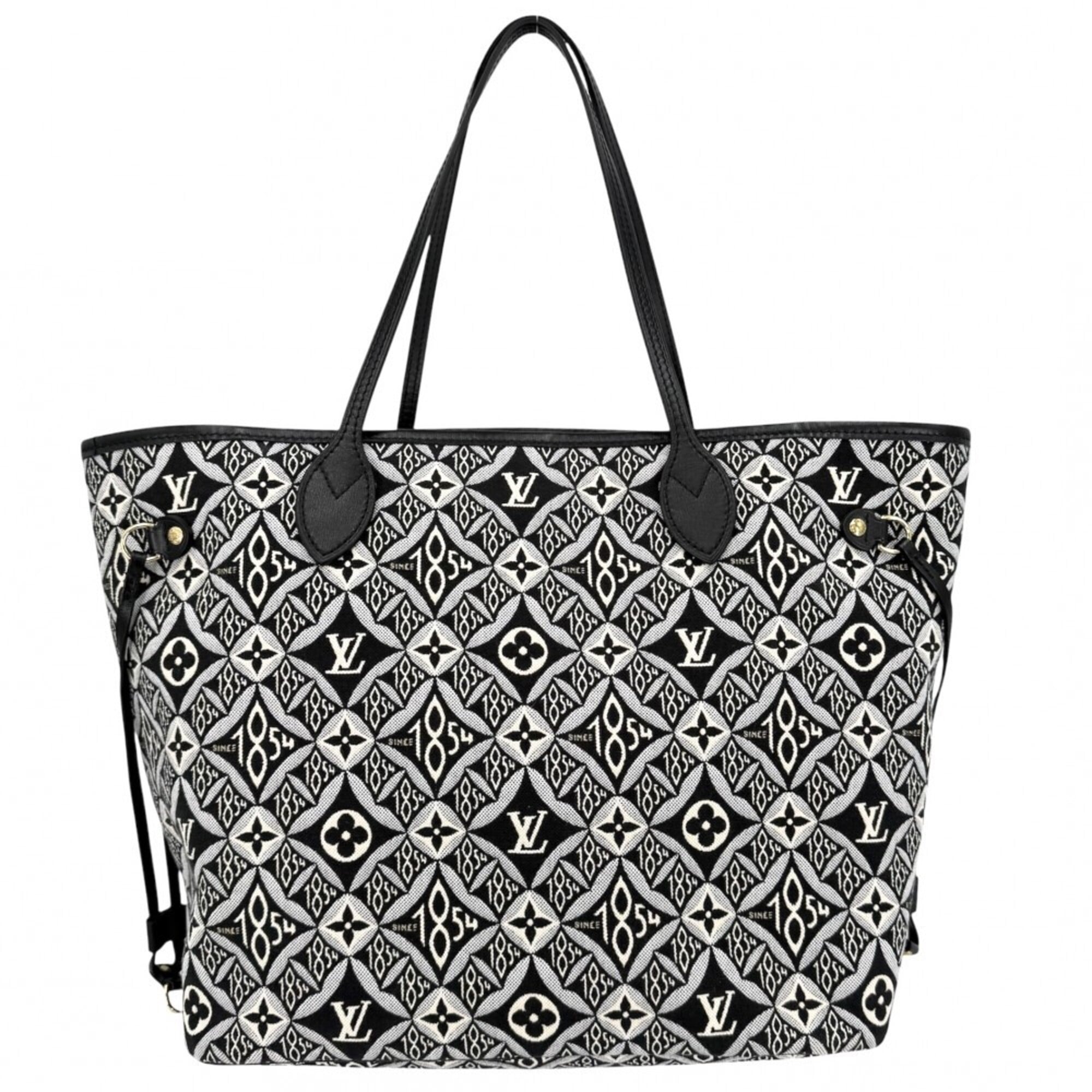 Louis Vuitton Black Canvas Leather Handbag Tote Bag (Pre-Owned)