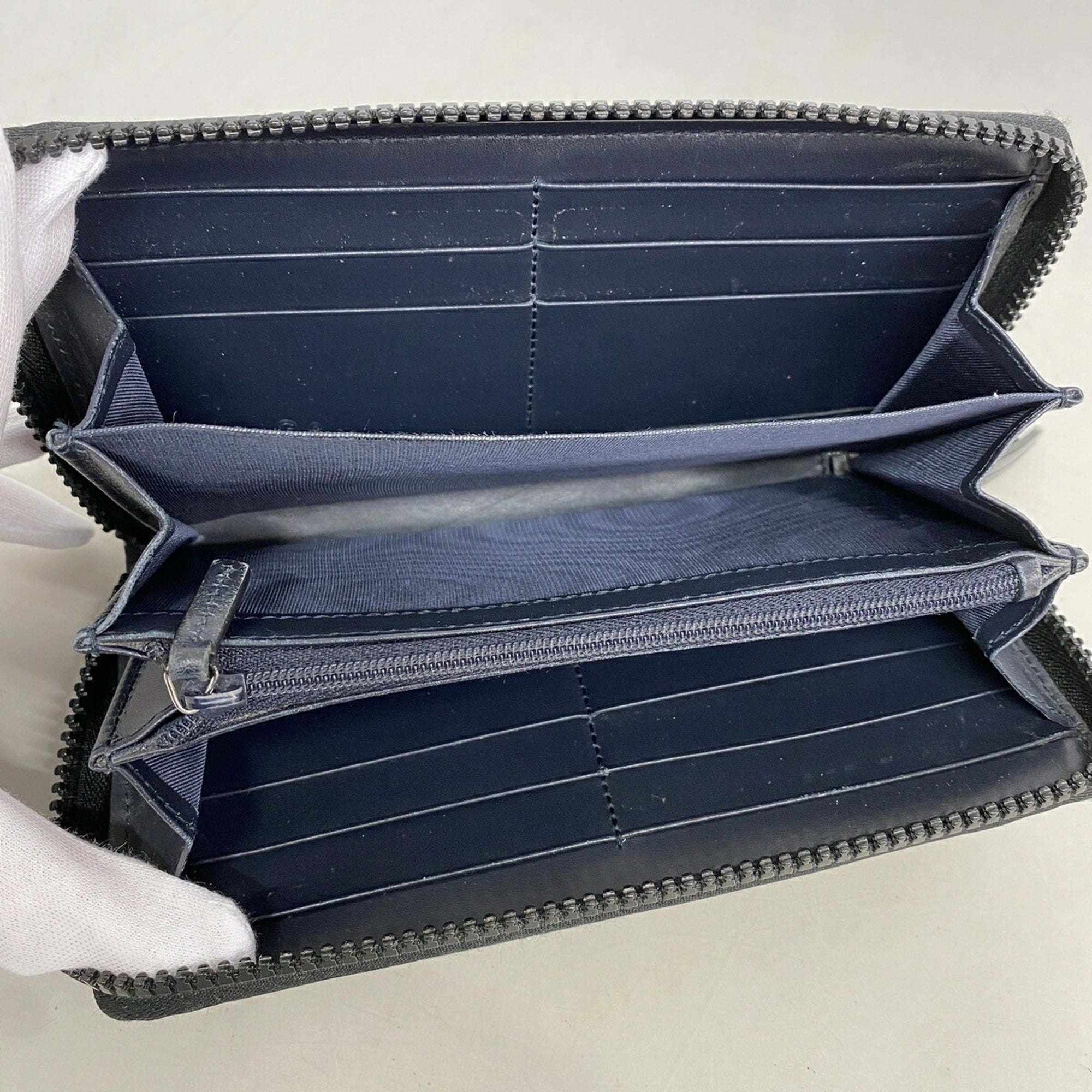 Gucci Blue Pvc Long Wallet (Bi-Fold) (Pre-Owned)