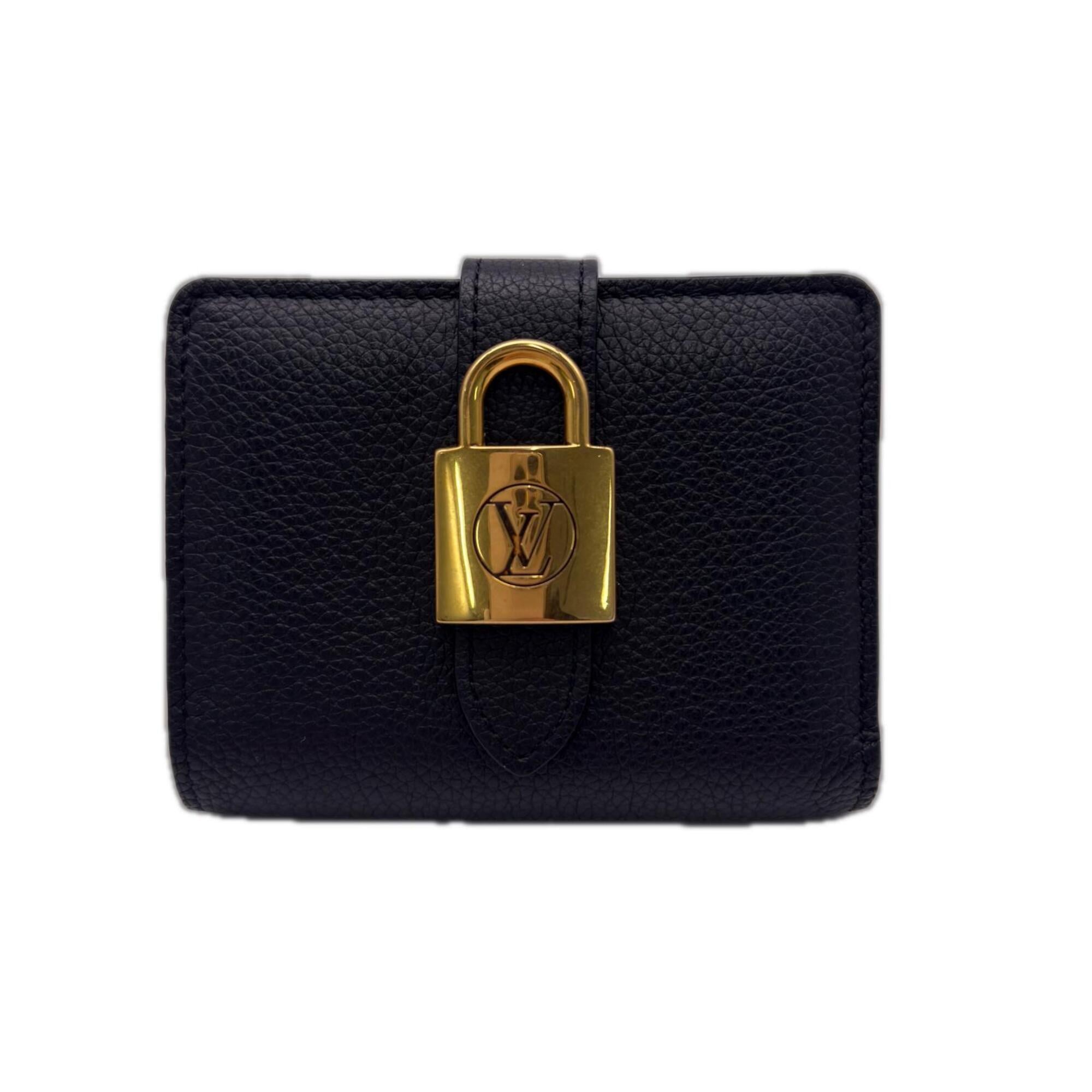 Louis Vuitton Black Leather Wallet (Bi-Fold) (Pre-Owned)
