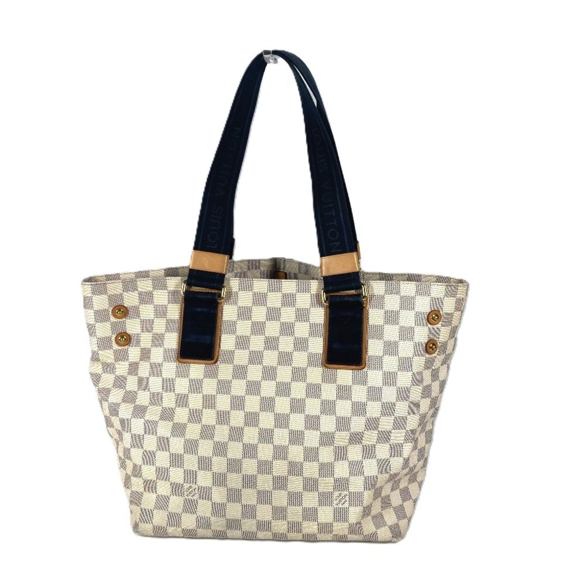 Louis Vuitton White Damier Azur Shoulder Bag Tote Bag (Pre-Owned)