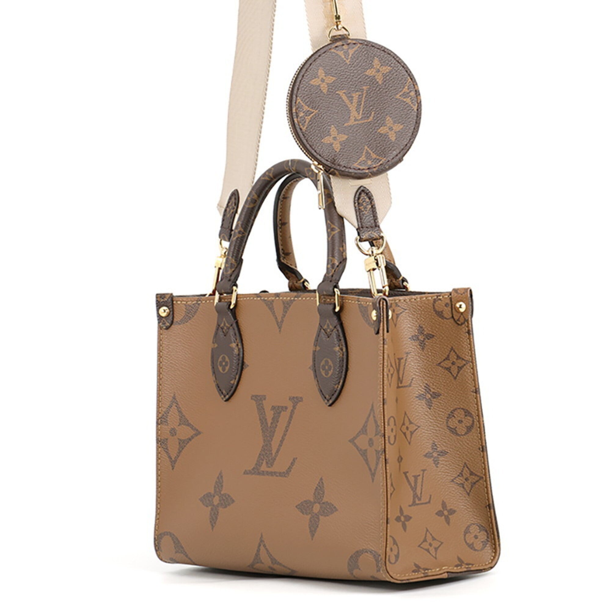 Louis Vuitton Red Color Monogram Reverse Handbag (Pre-Owned)