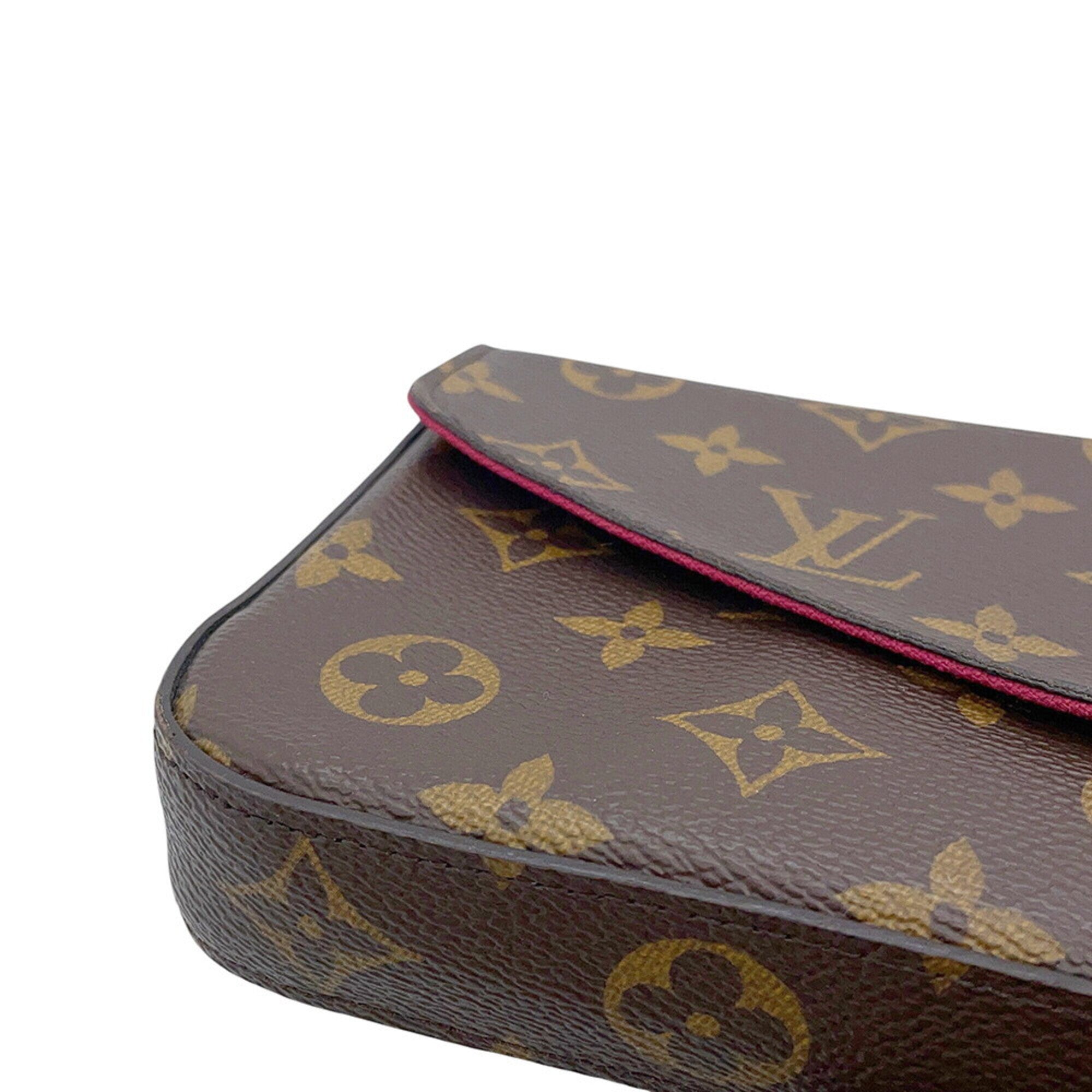 Louis Vuitton Monogram Fuchsia Monogram Chain/Shoulder Wallet (Pre-Owned)