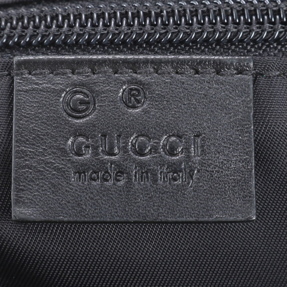 Gucci Black Leather Canvas Shoulder Bag Tote Bag (Pre-Owned)