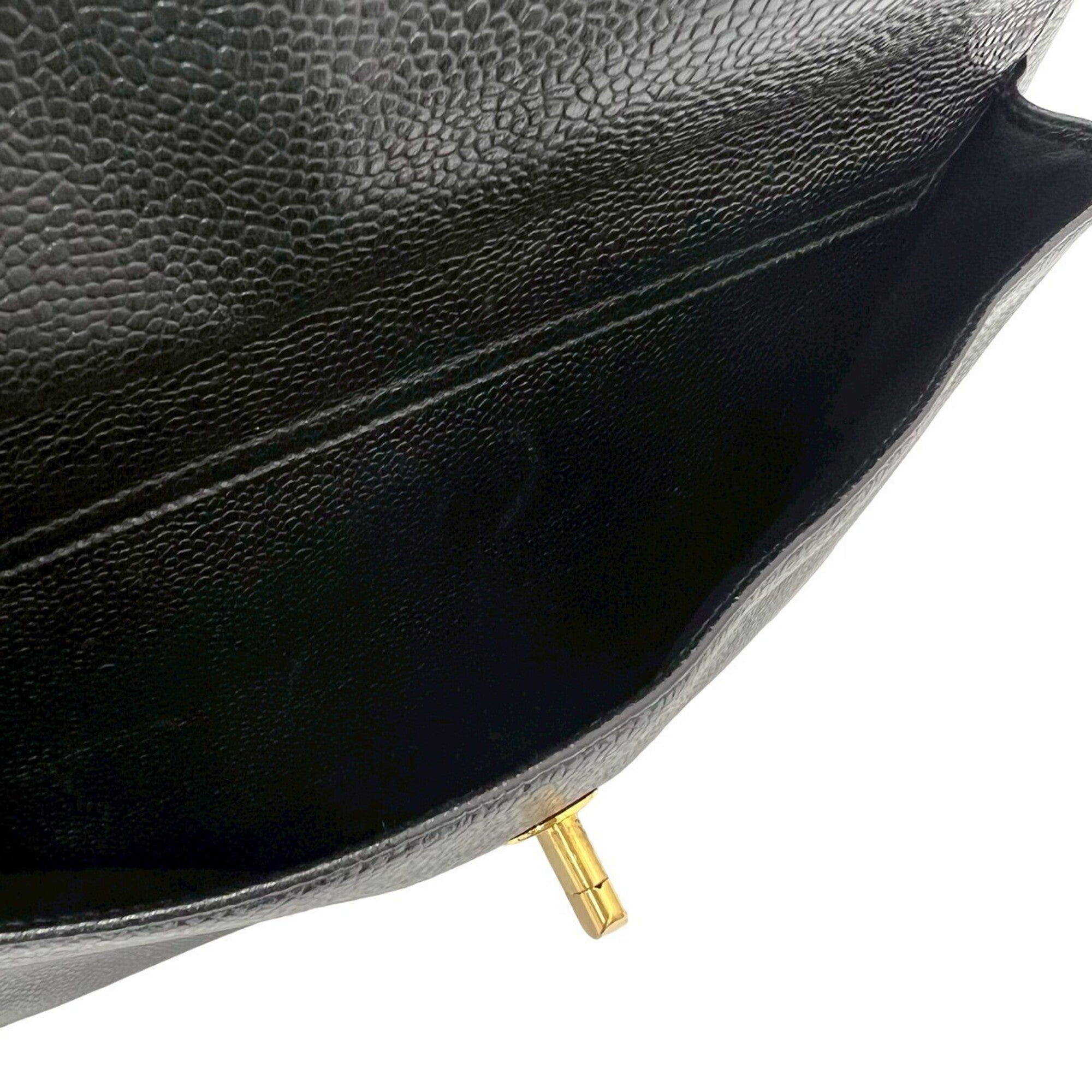 Chanel Black Grained Calfskin Shoulder Bag (Pre-Owned)