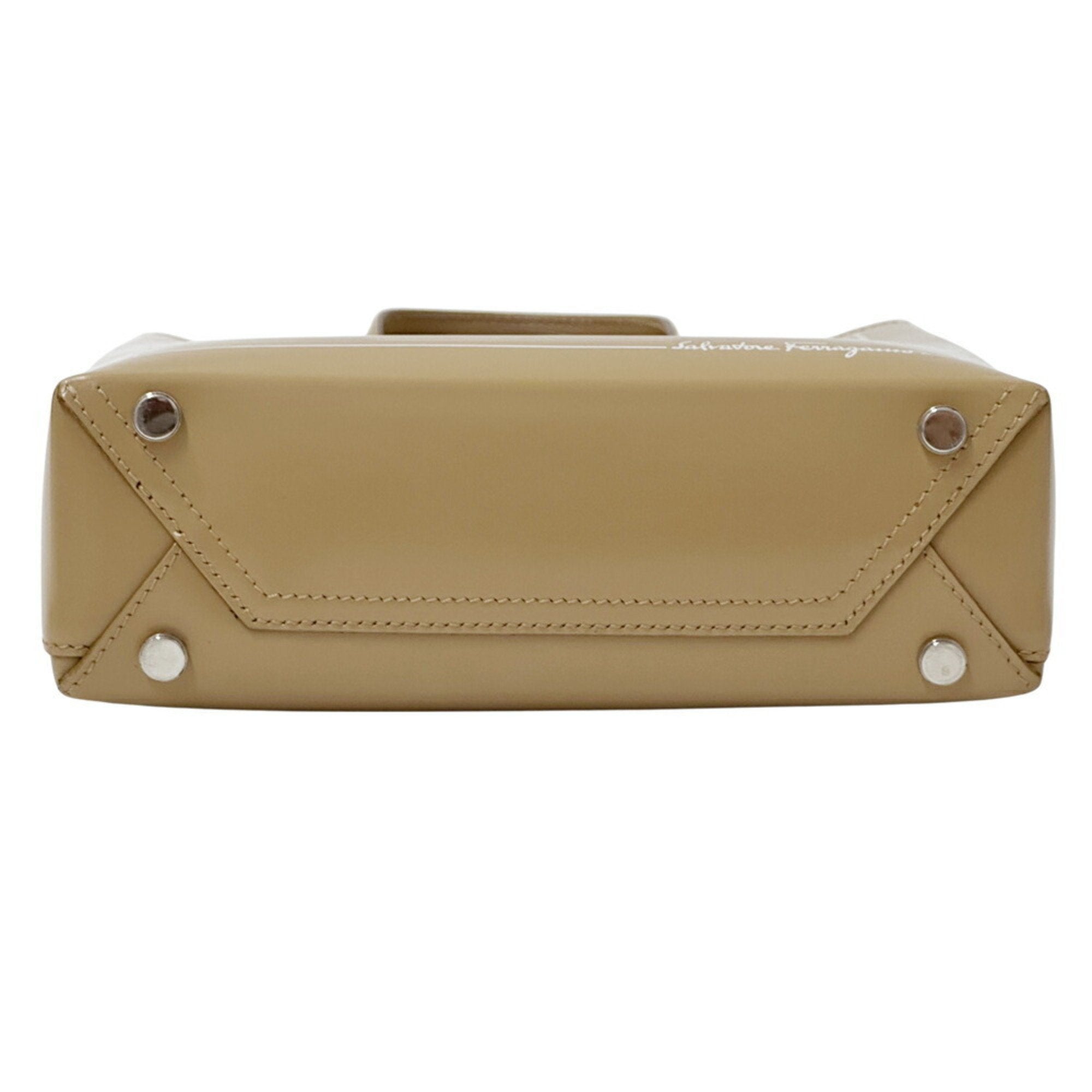 Salvatore Ferragamo Beige Leather Handbag (Pre-Owned)