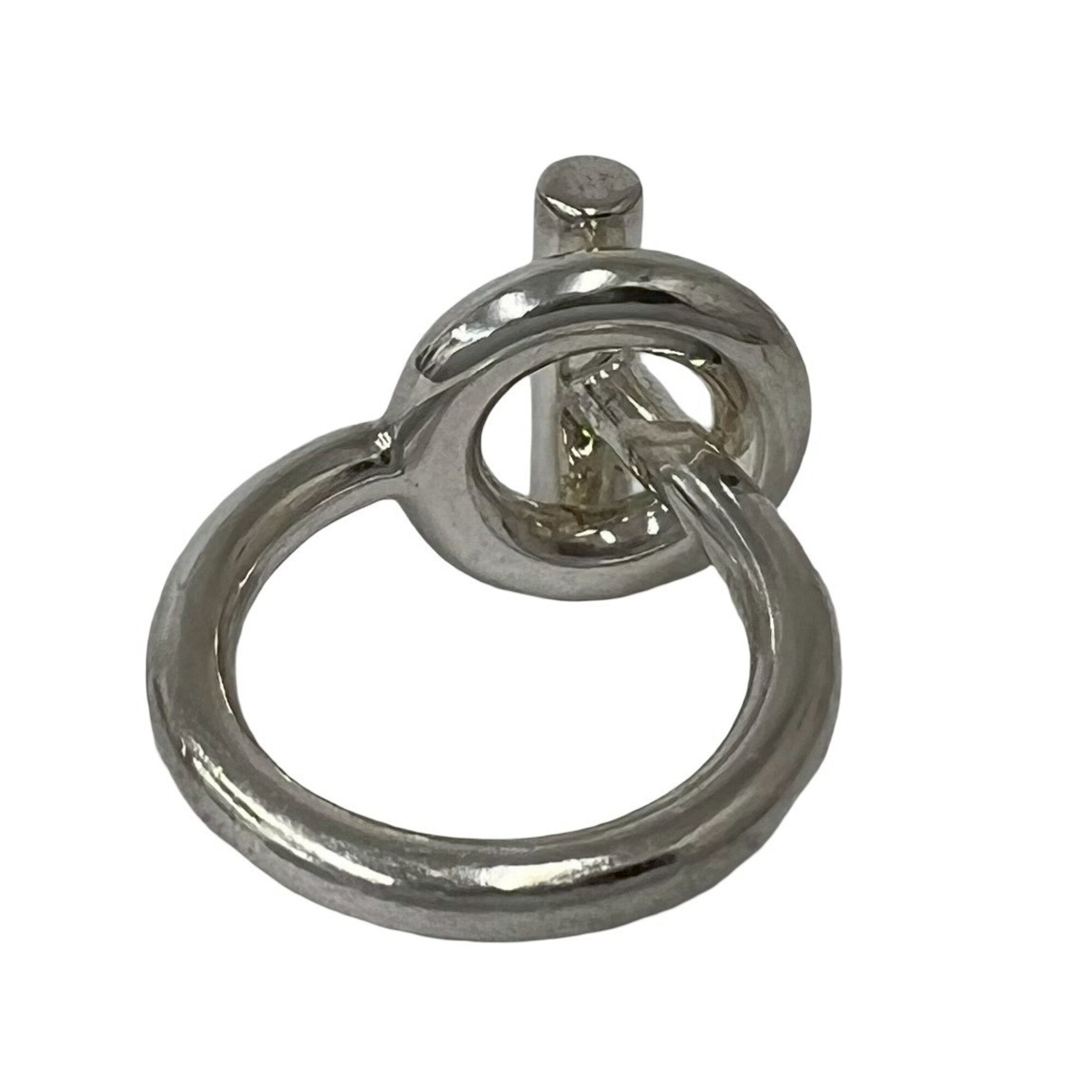 Hermes Silver Silver 925 Band Ring (Pre-Owned)