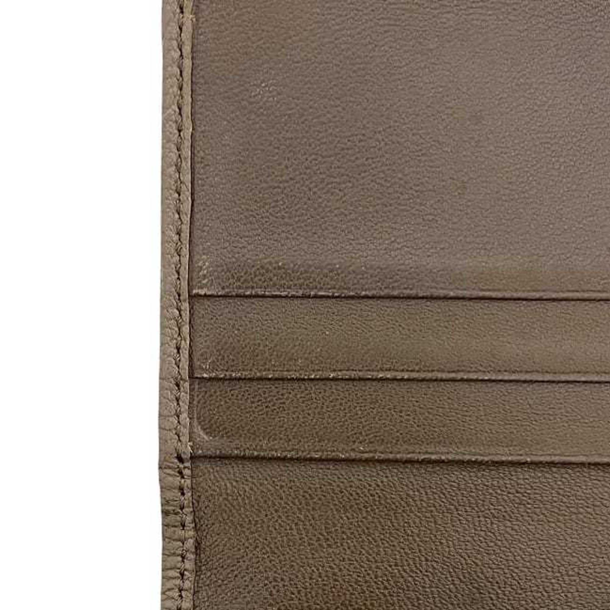 Loewe Beige Leather Long Wallet (Bi-Fold) (Pre-Owned)