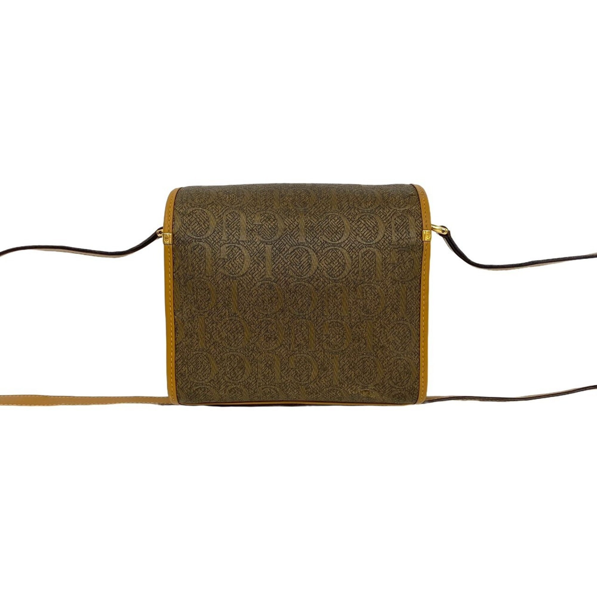 Gucci Brown Leather Pvc Pochette Shoulder Bag (Pre-Owned)