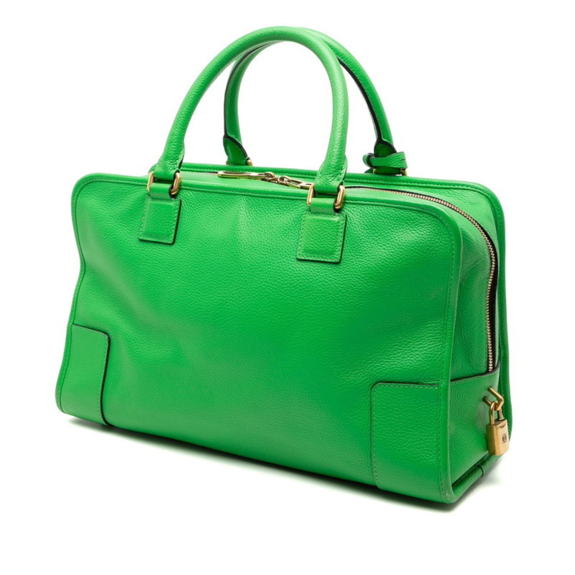 Loewe Amazona Green Leather Handbag (Pre-Owned)