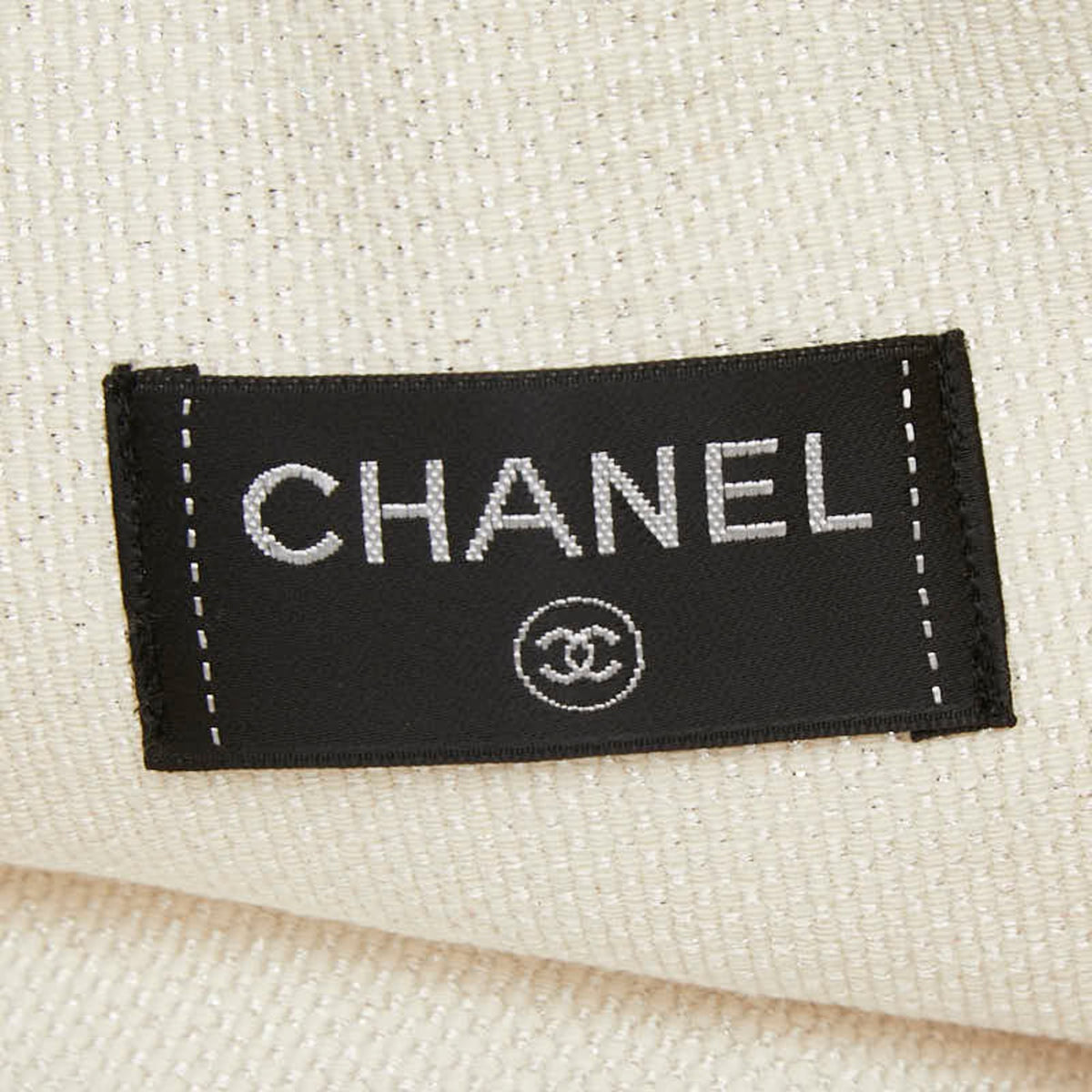 Chanel Ivory White Pile Fabric Beach Bag Tote Bag (Pre-Owned)