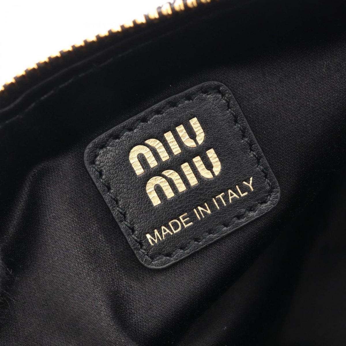 Miu Miu Black Fabric Leather Handbag Pouch Shoulder Bag (Pre-Owned)