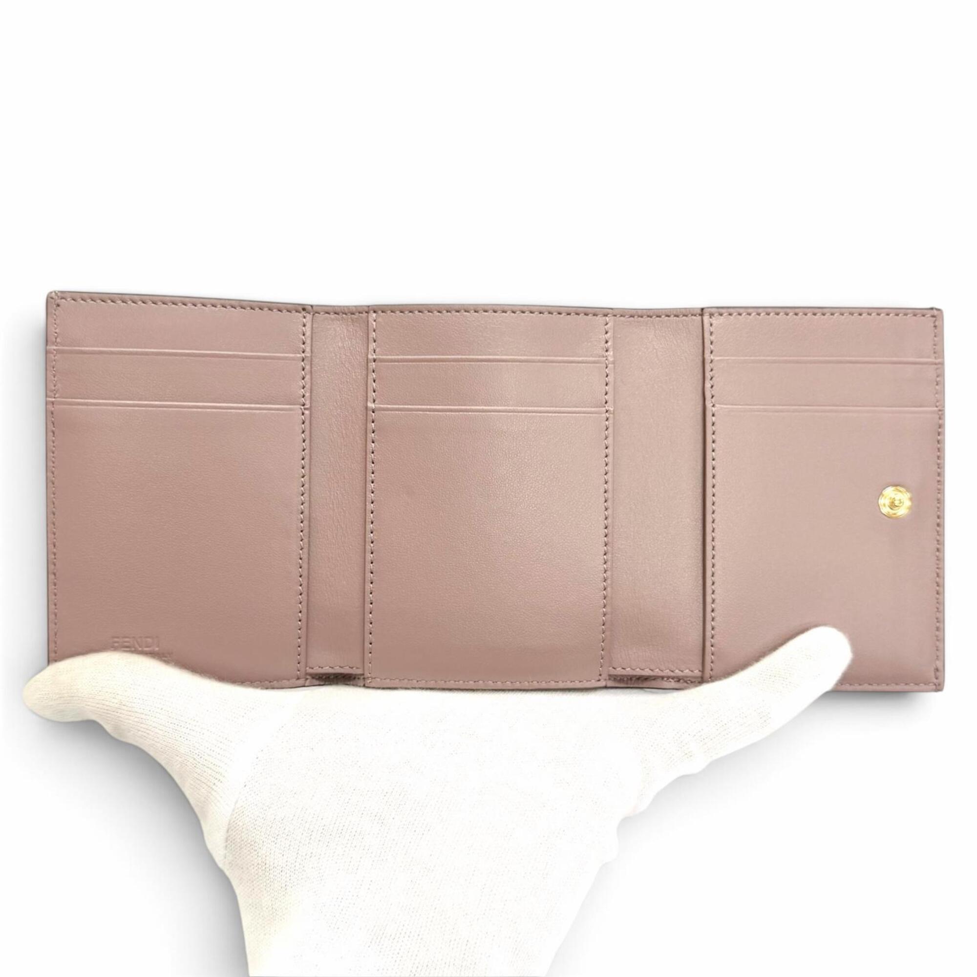 Fendi Purple Leather Wallet (Tri-Fold) (Pre-Owned)