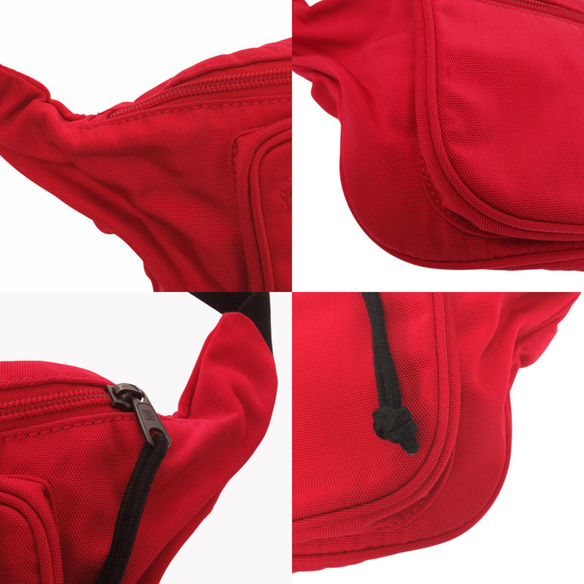 Balenciaga Red Color Nylon Fanny Pack Sling Bag (Pre-Owned)